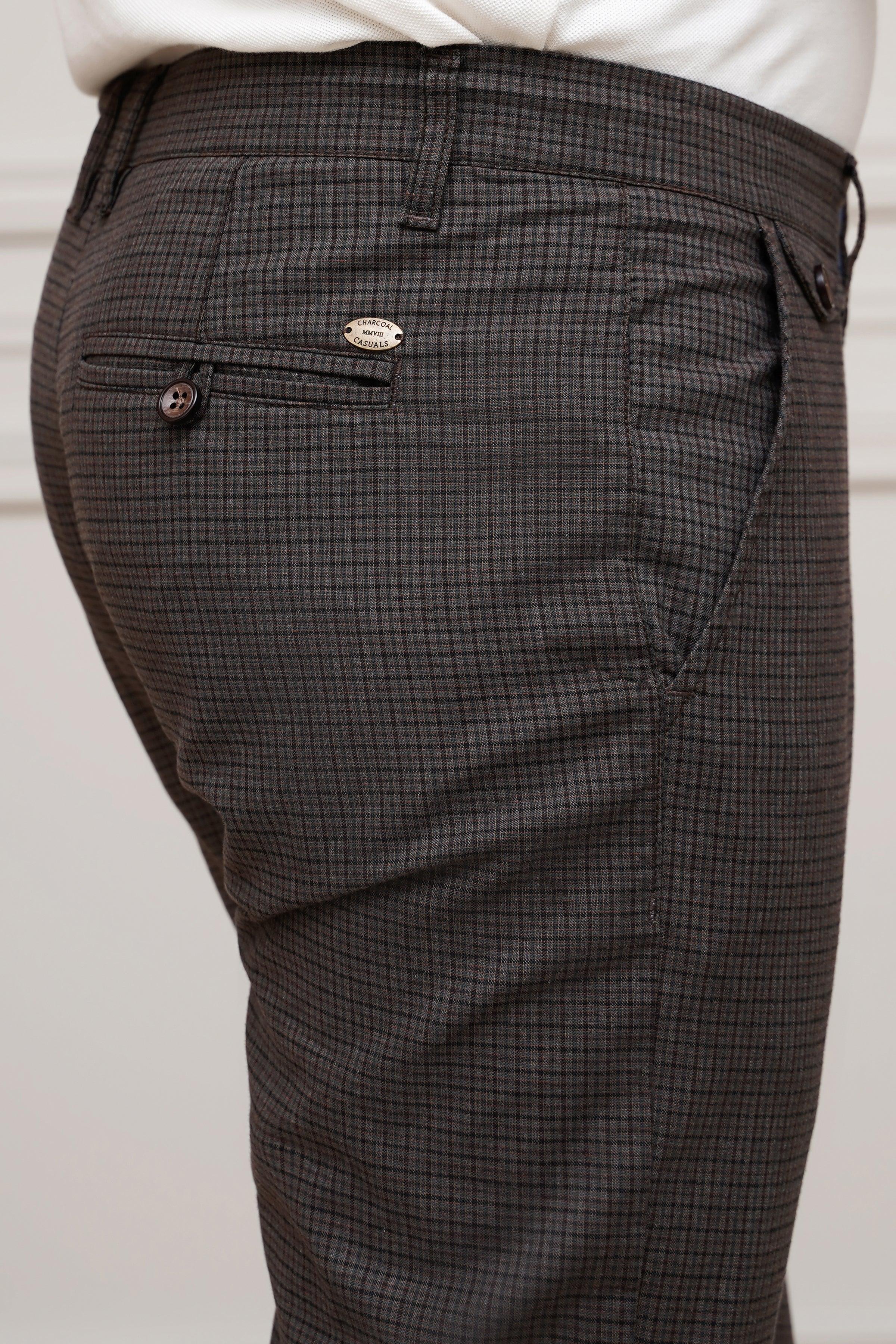 CASUAL PANT CROSS POCKET BROWN at Charcoal Clothing