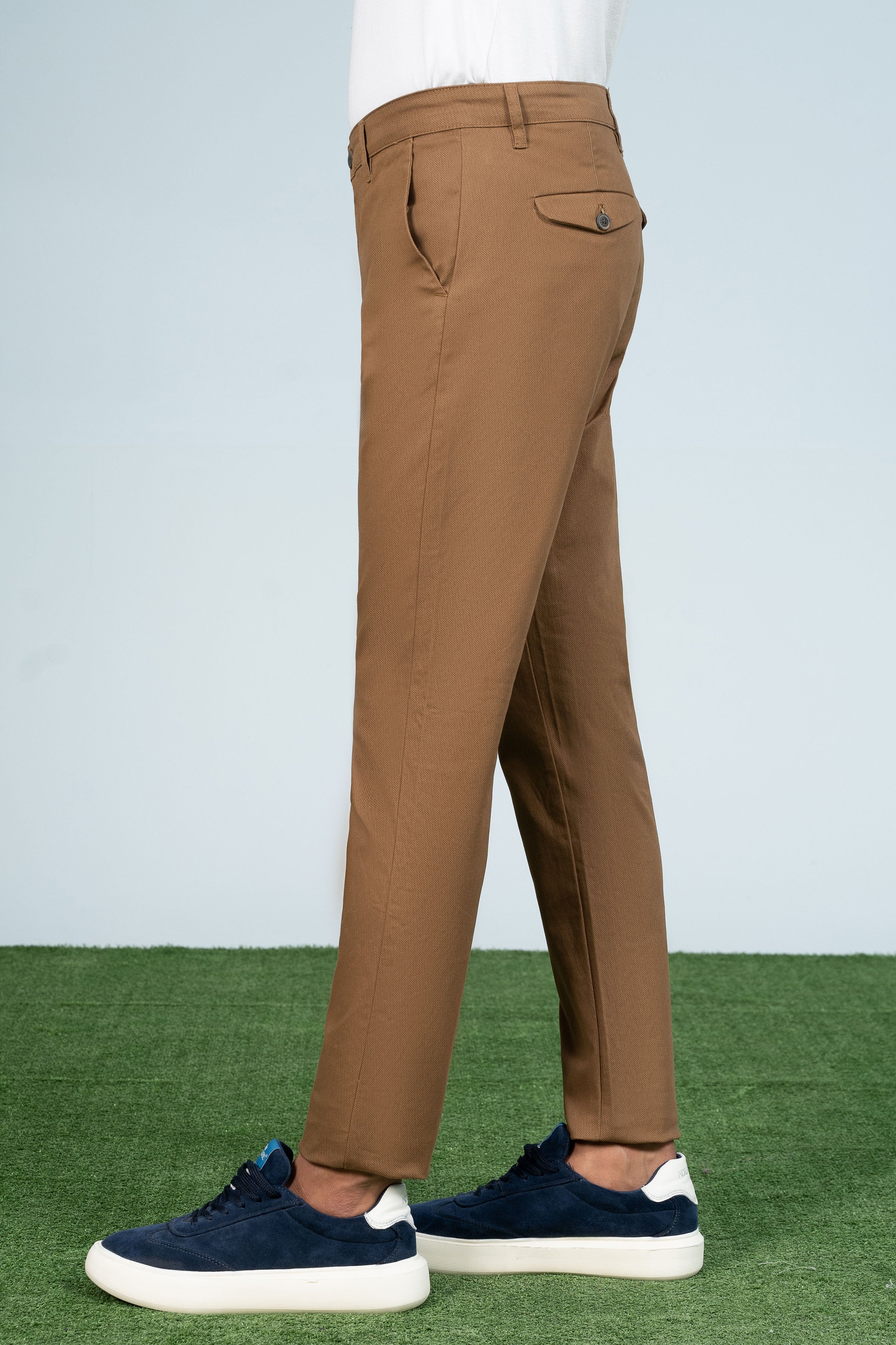 CASUAL PANT CROSS POCKET CAMEL at Charcoal Clothing