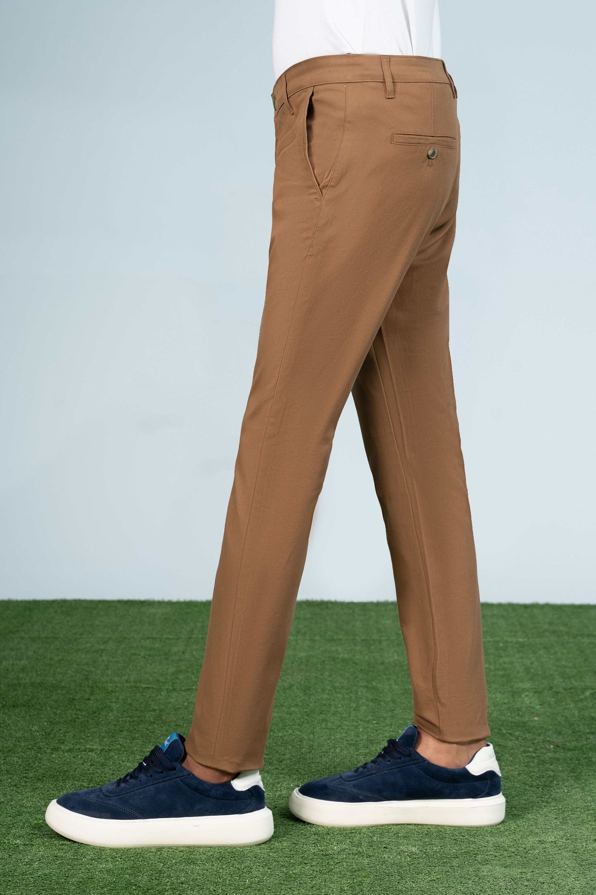 CASUAL PANT CROSS POCKET CAMEL at Charcoal Clothing