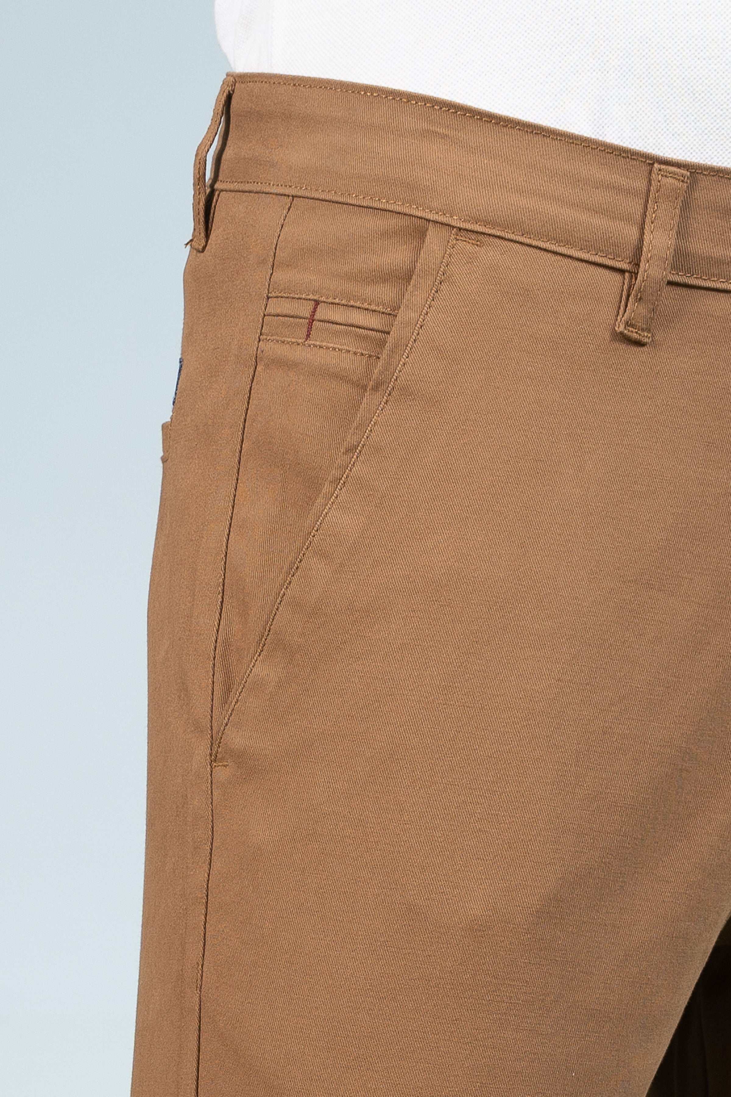 CASUAL PANT CROSS POCKET CAMEL at Charcoal Clothing