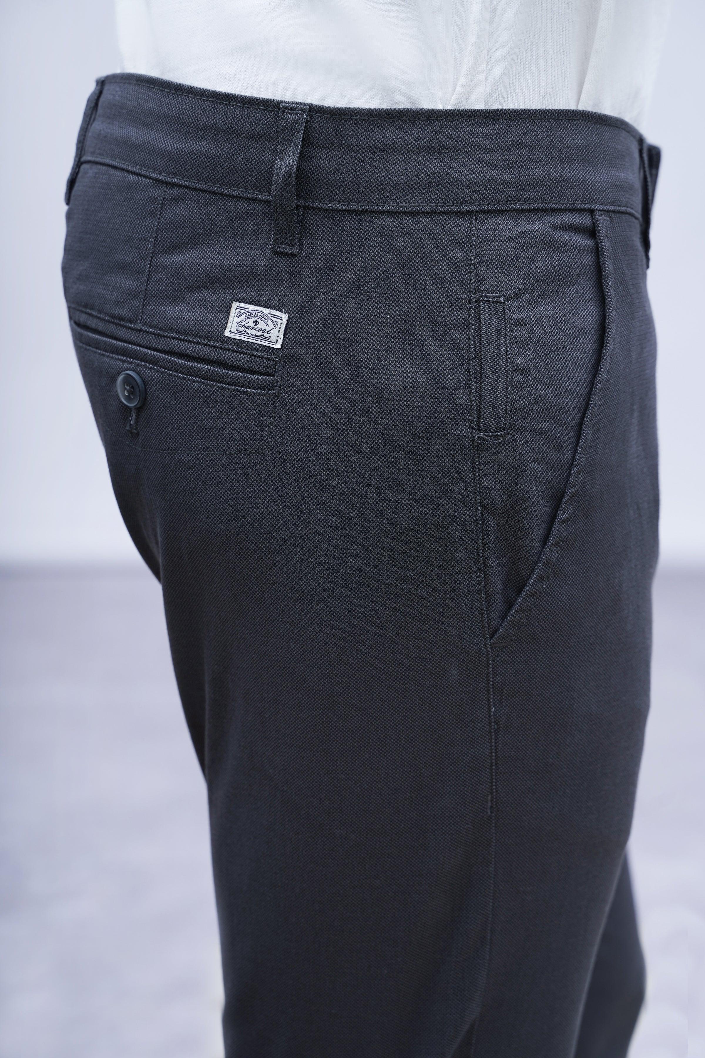 CASUAL PANT CROSS POCKET CHARCOAL GREY at Charcoal Clothing