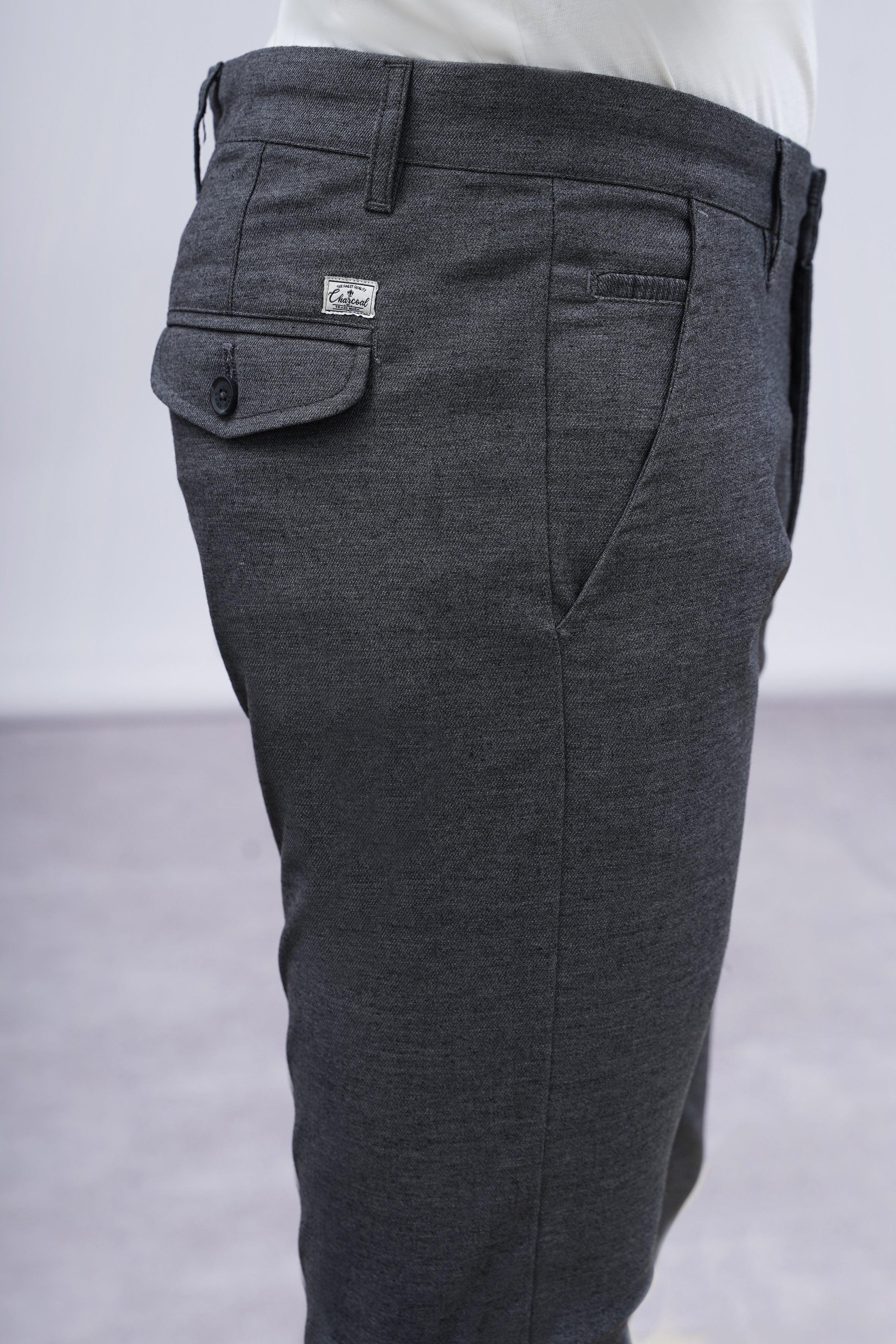 CASUAL PANT CROSS POCKET CHARCOAL at Charcoal Clothing