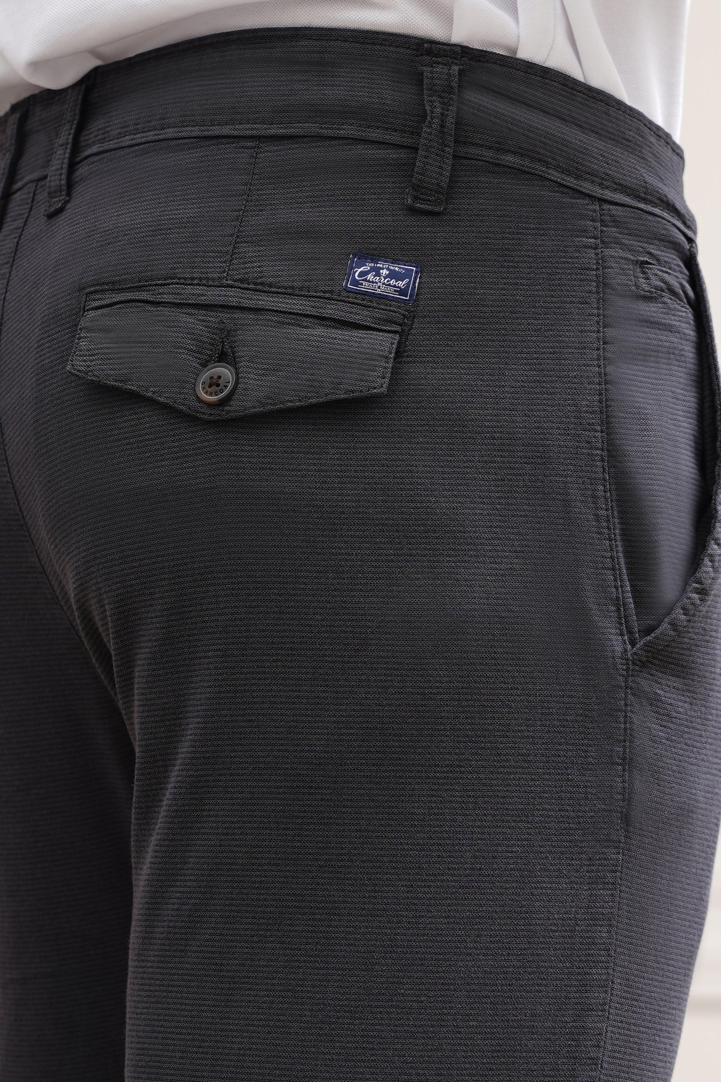 CASUAL PANT CROSS POCKET DARK GREY at Charcoal Clothing