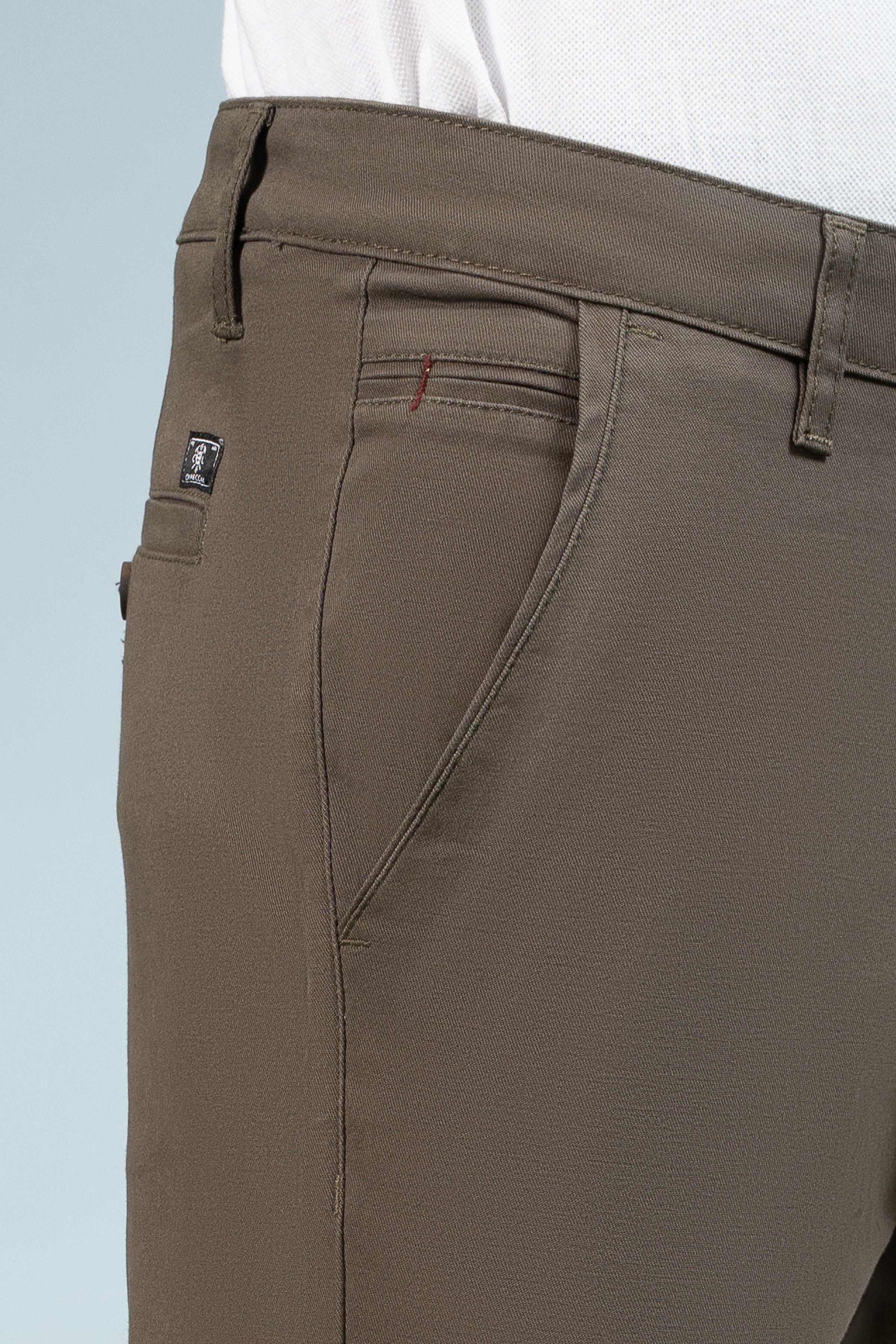 CASUAL PANT CROSS POCKET DARK OLIVE at Charcoal Clothing