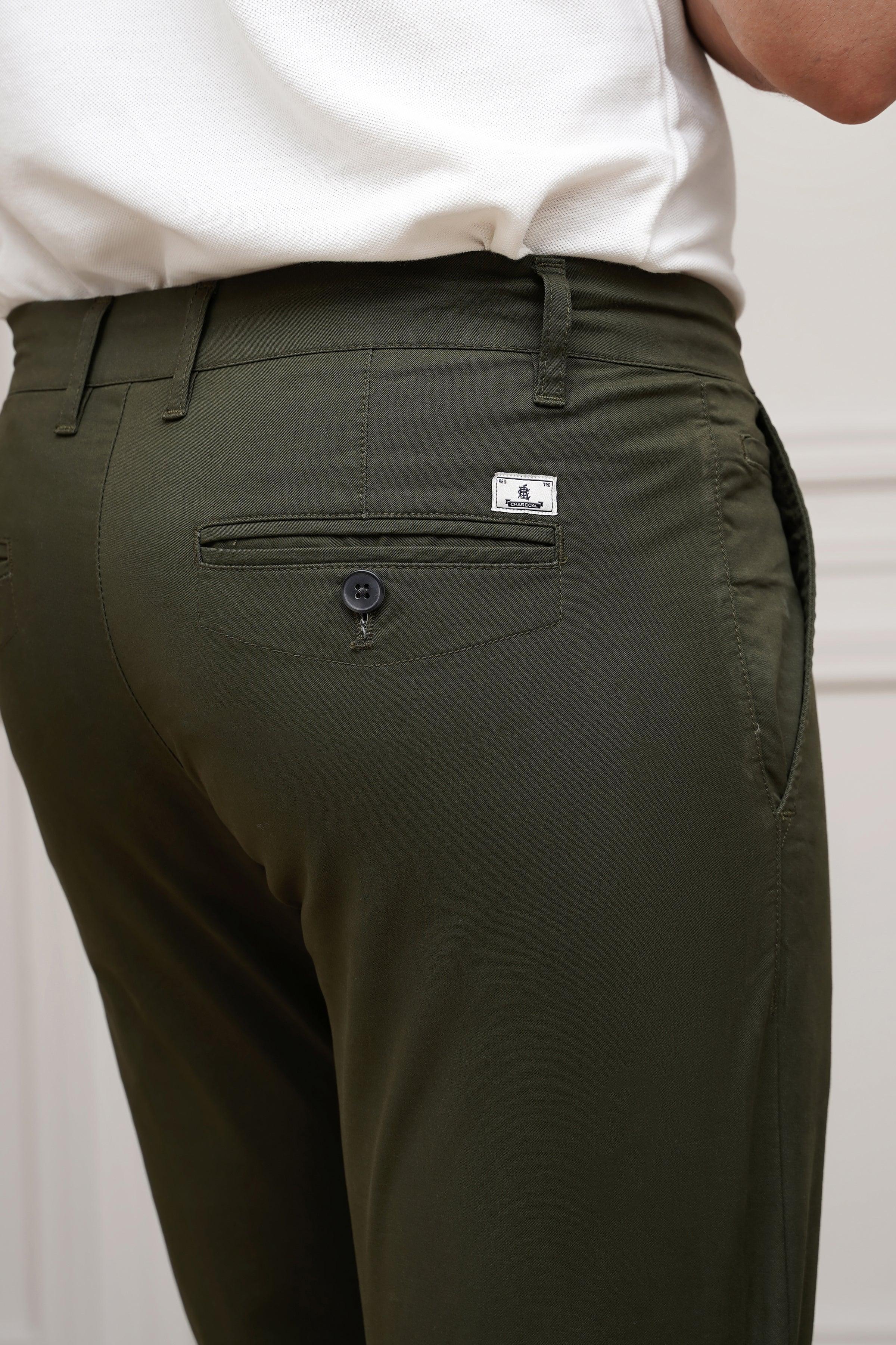 CASUAL PANT CROSS POCKET GREEN at Charcoal Clothing