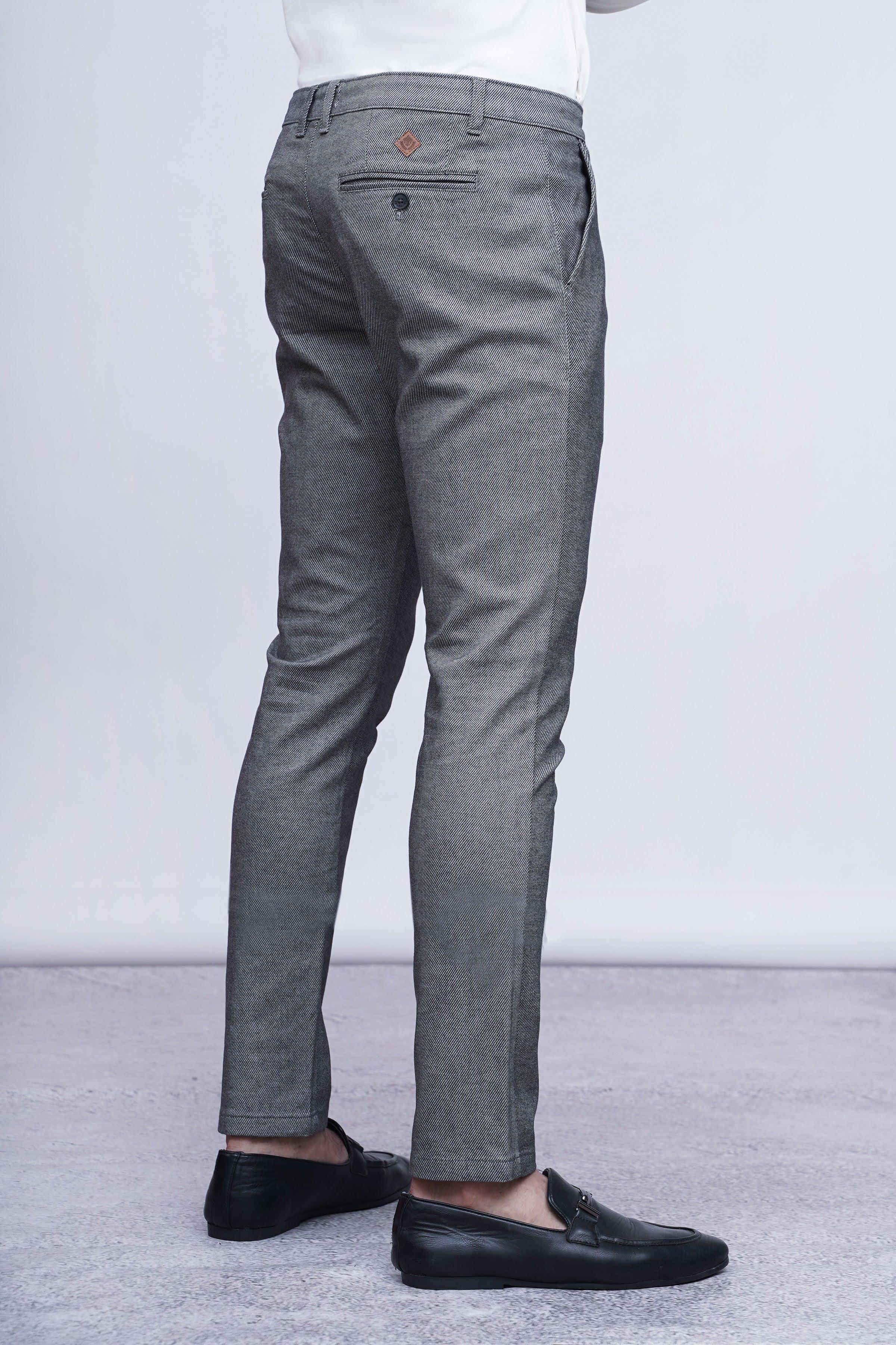 CASUAL PANT CROSS POCKET GREY BLACK at Charcoal Clothing