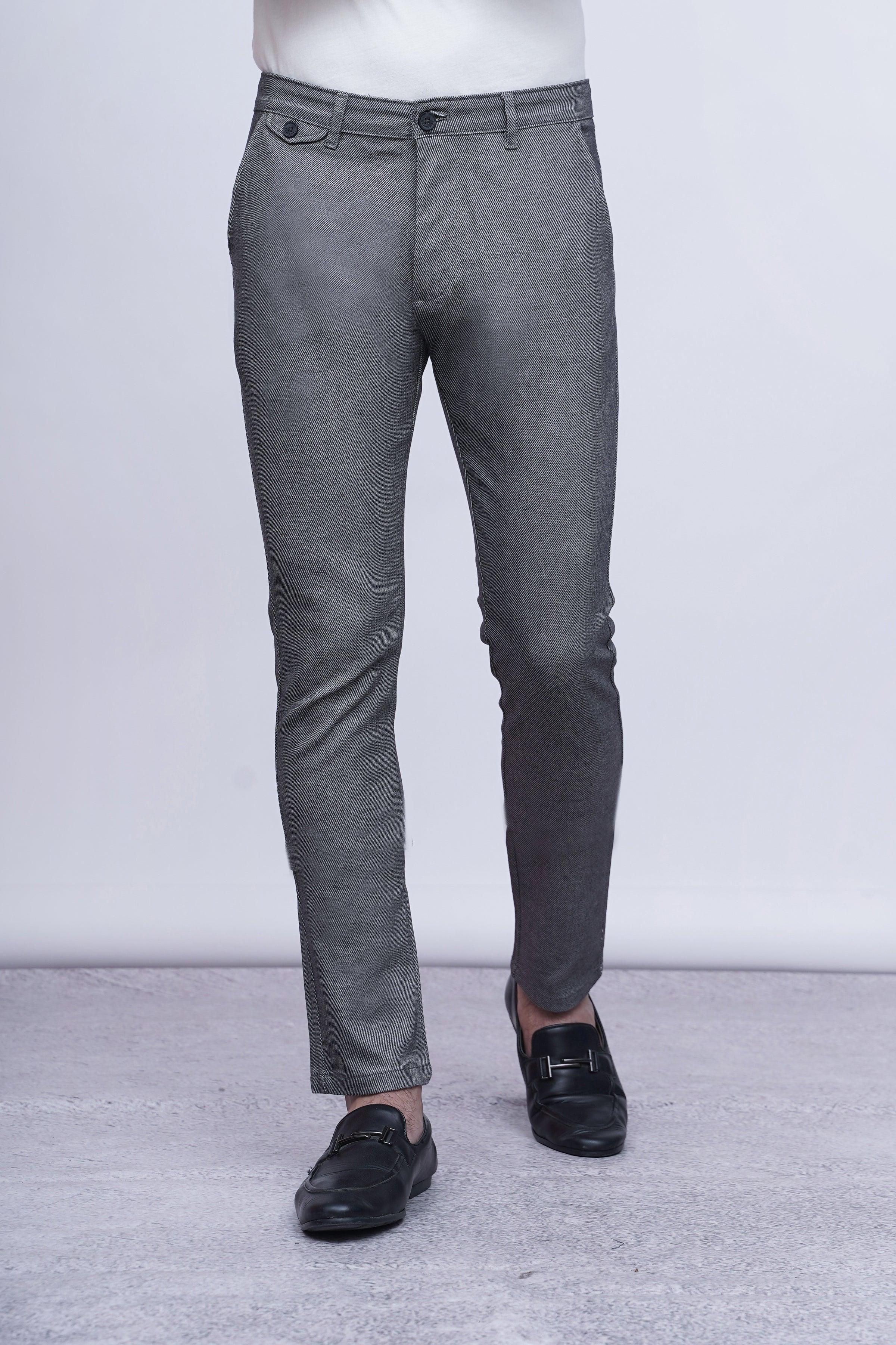 CASUAL PANT CROSS POCKET GREY BLACK at Charcoal Clothing