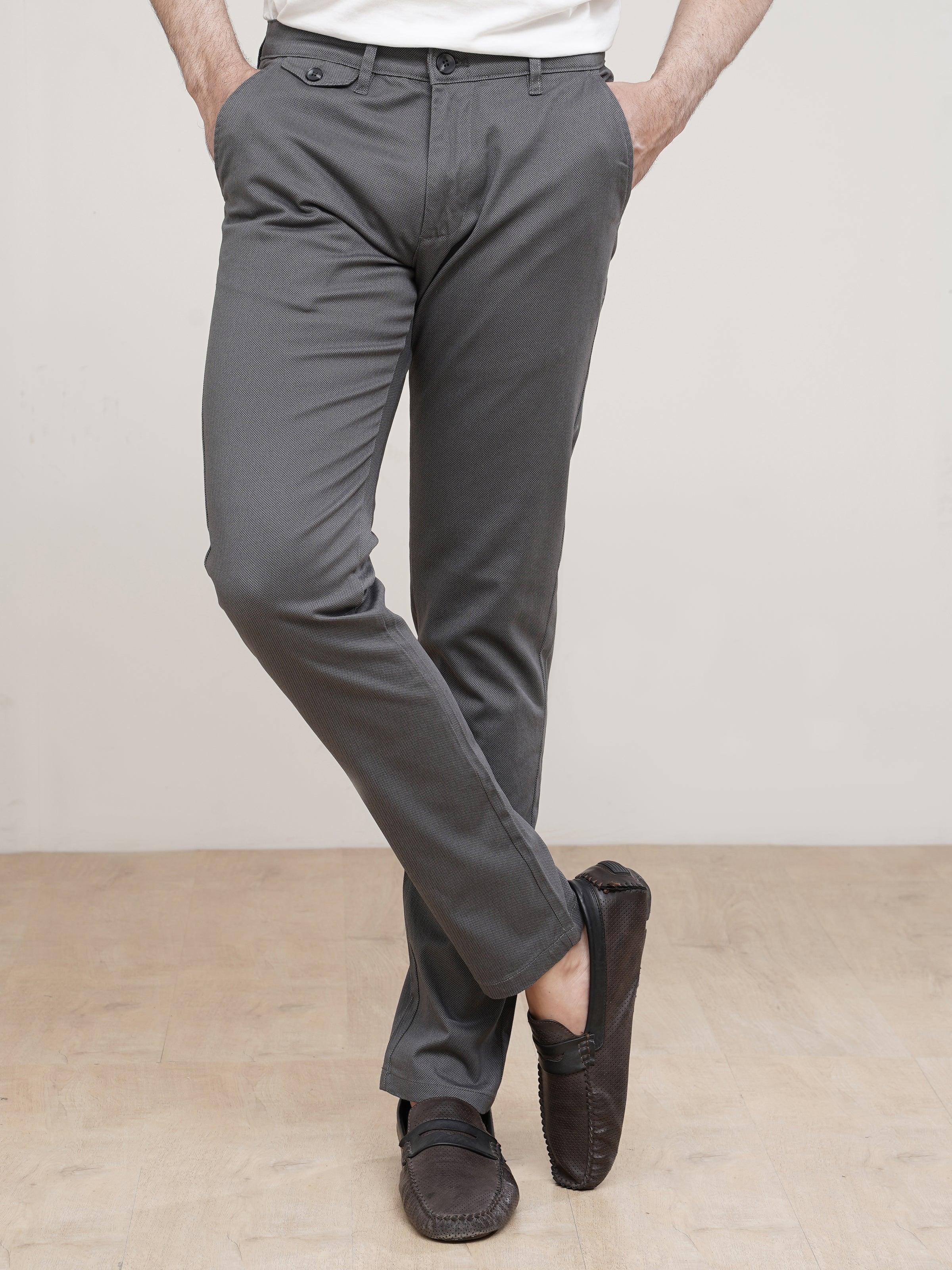 CASUAL PANT CROSS POCKET GREY BLUE at Charcoal Clothing