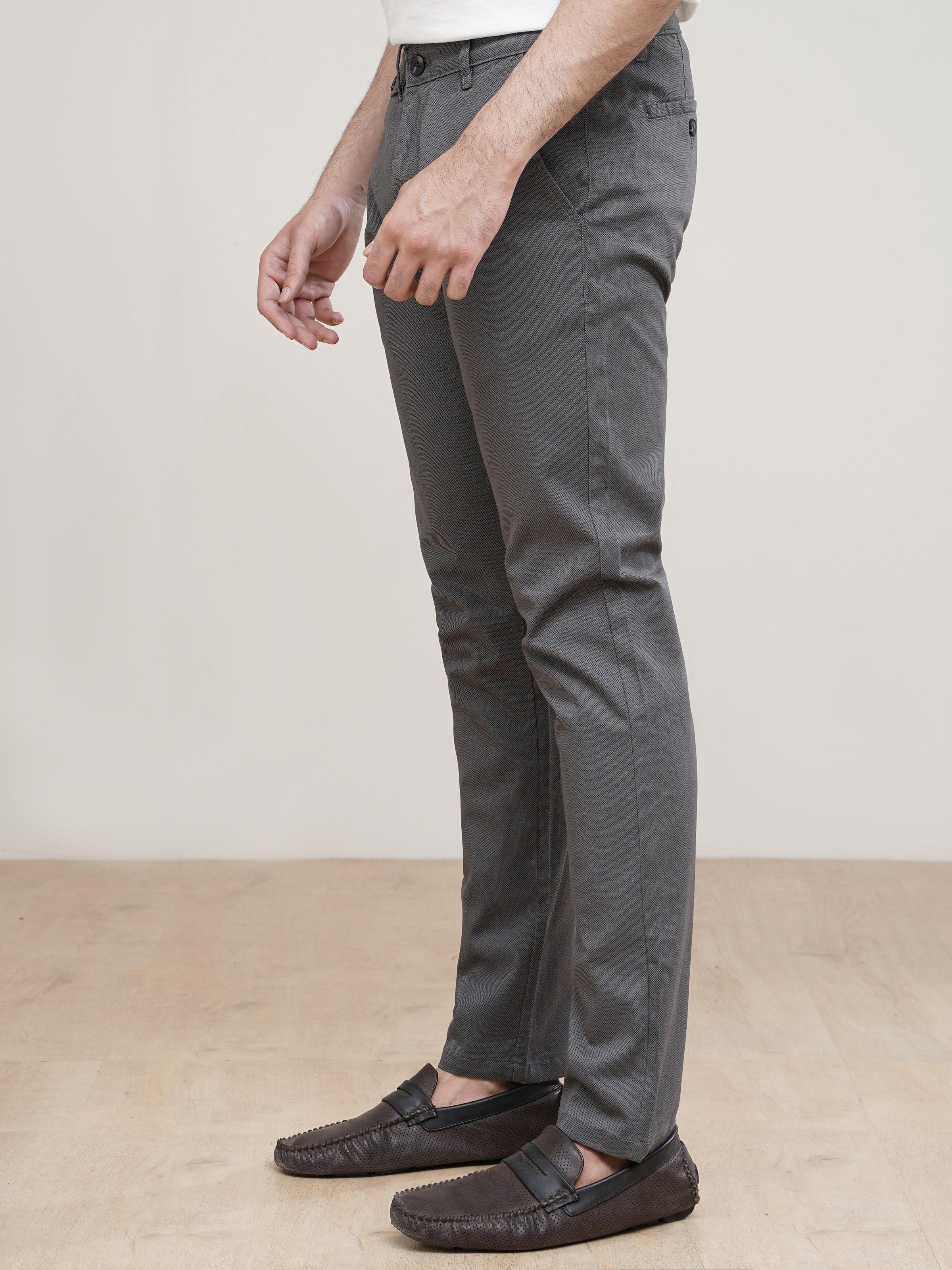 CASUAL PANT CROSS POCKET GREY BLUE at Charcoal Clothing