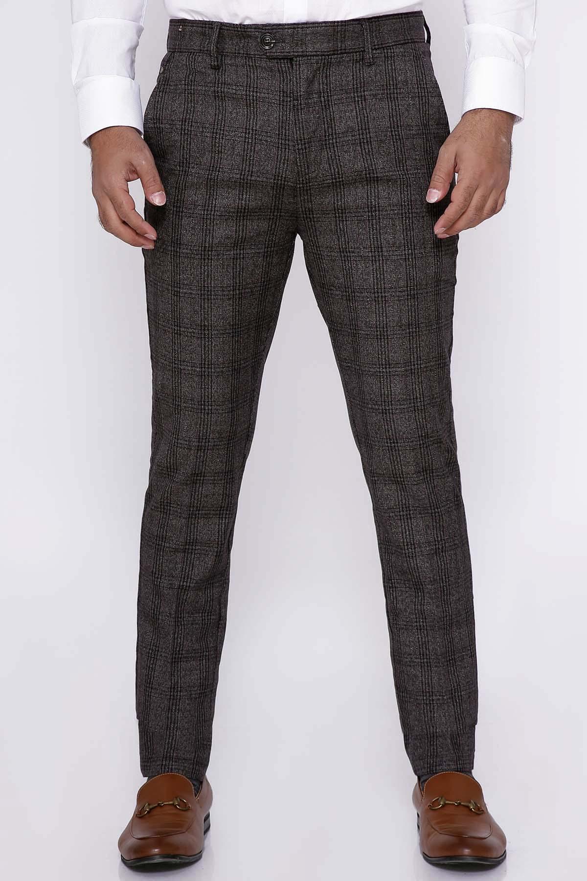 CASUAL PANT CROSS POCKET ITALIAN FIT DARK GREY at Charcoal Clothing