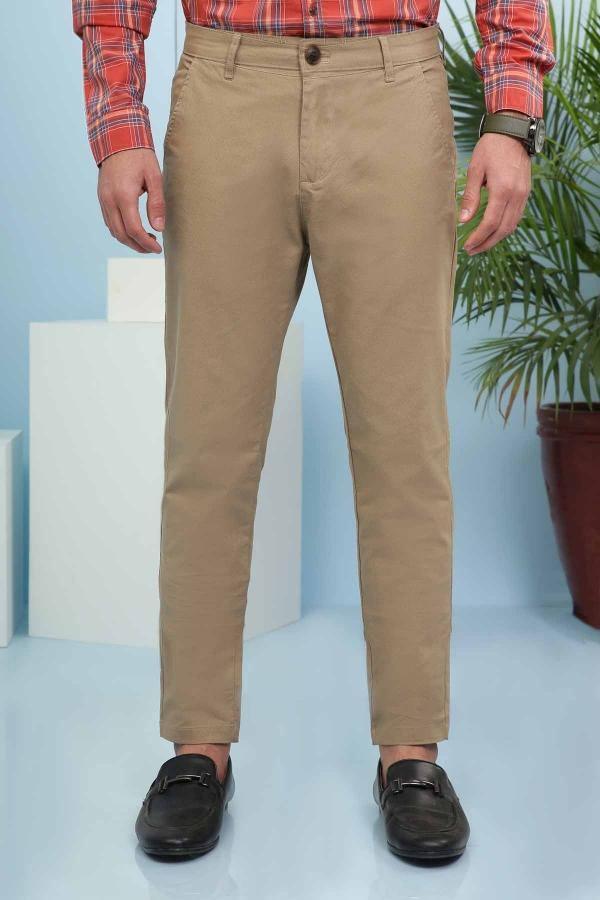 CASUAL PANT CROSS POCKET KHAKI SLIM FIT at Charcoal Clothing