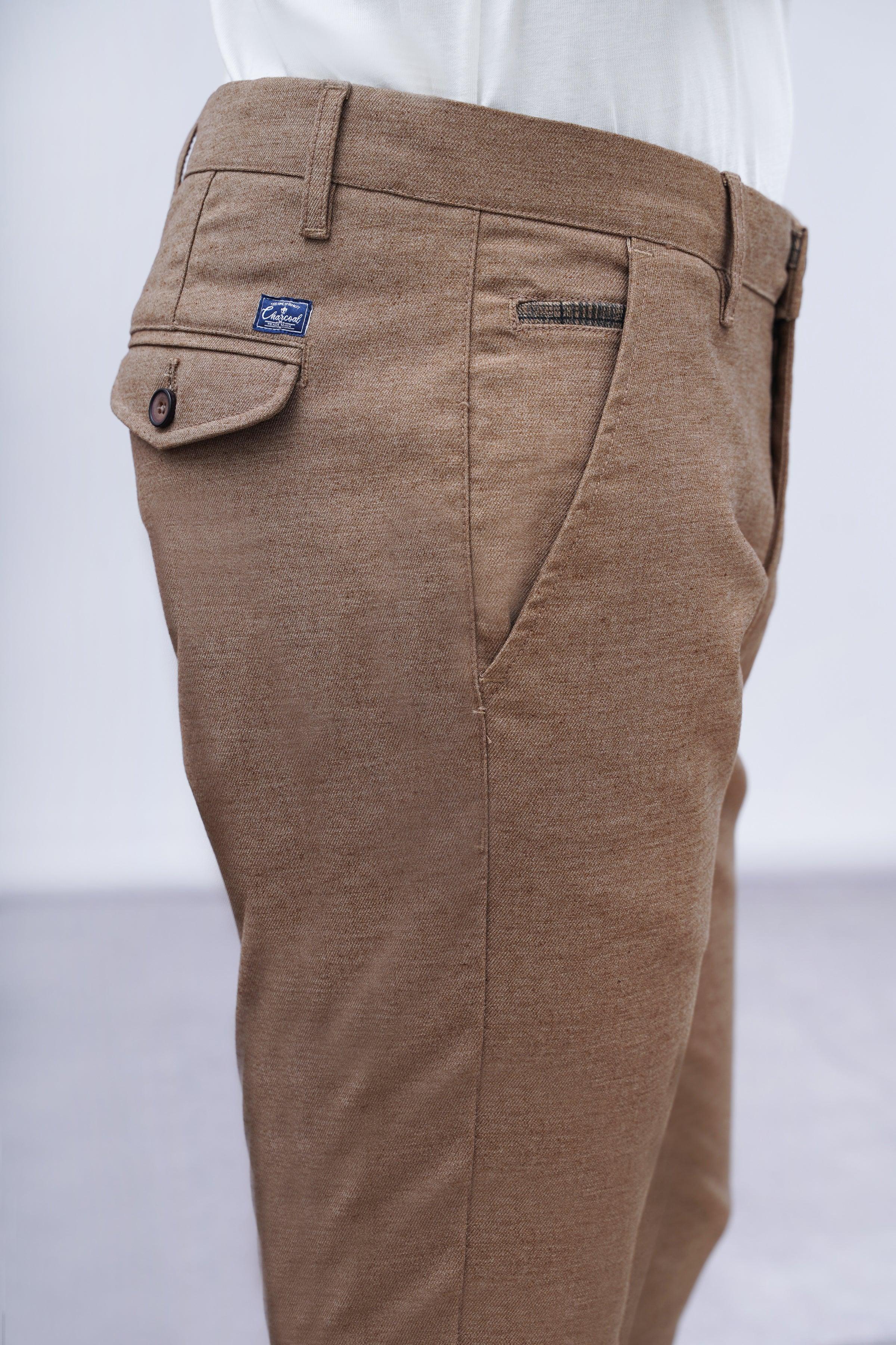 CASUAL PANT CROSS POCKET KHAKI at Charcoal Clothing