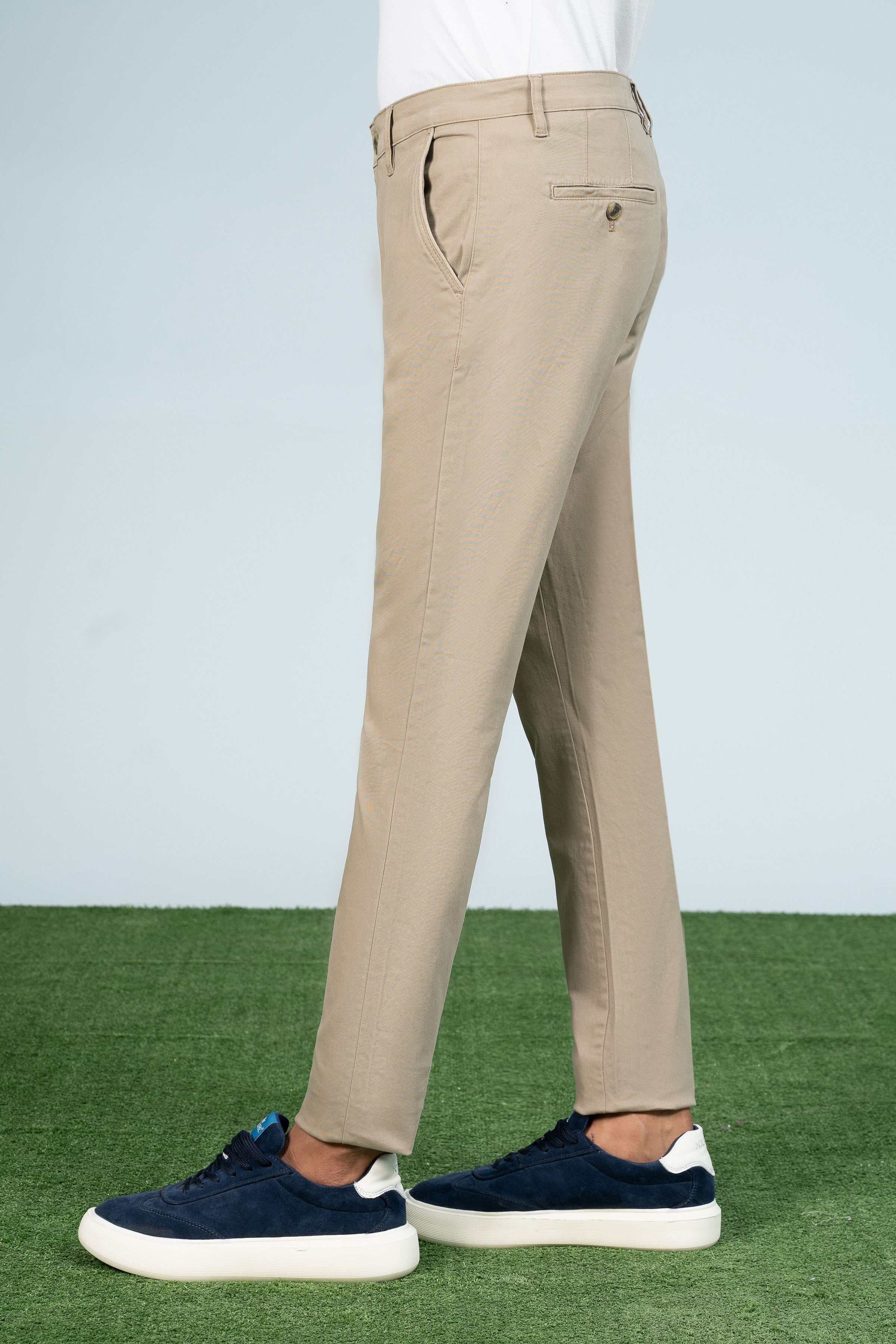CASUAL PANT CROSS POCKET KHAKI at Charcoal Clothing