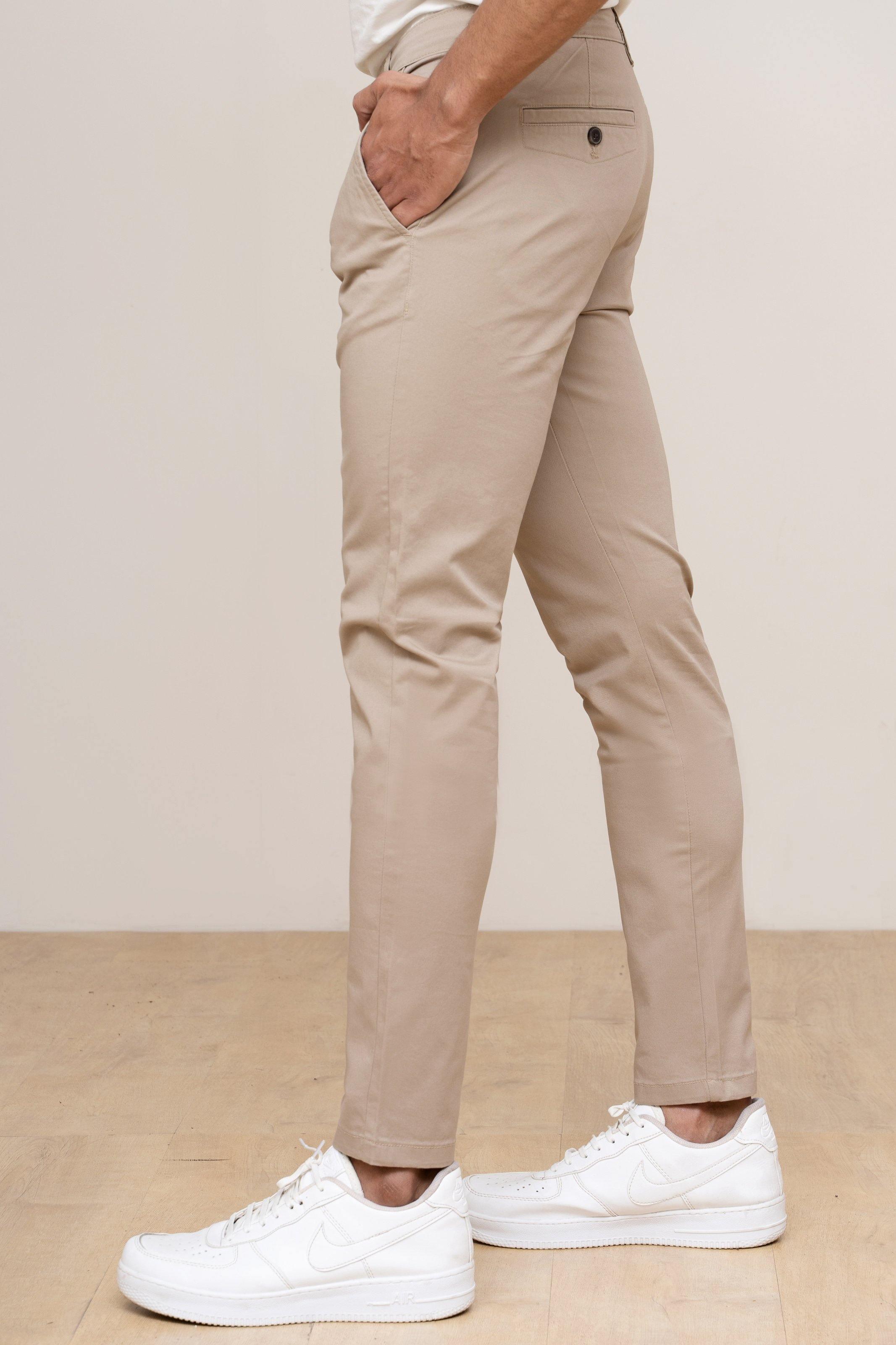 CASUAL PANT CROSS POCKET LIGHT KHAKI at Charcoal Clothing