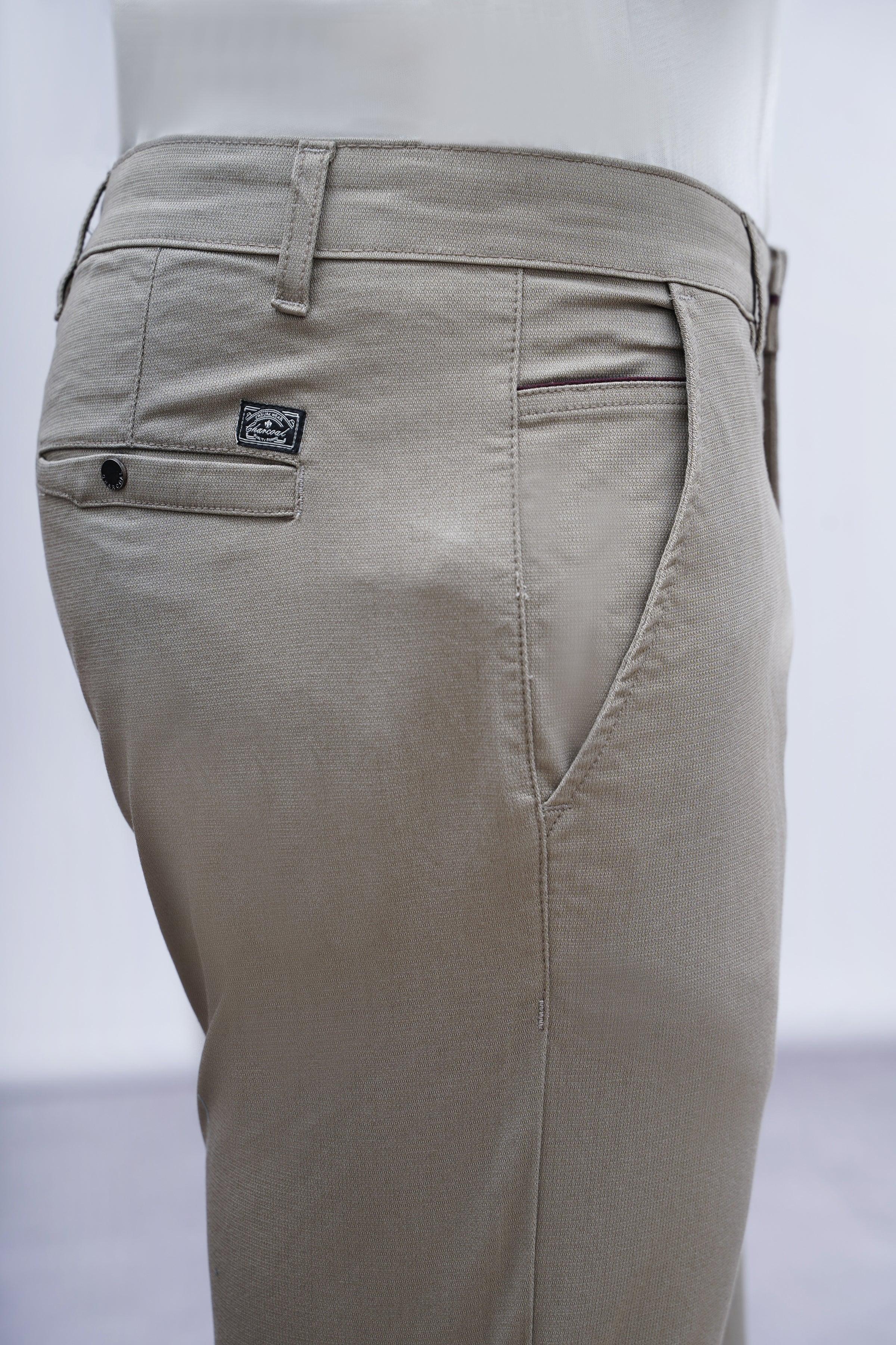 CASUAL PANT CROSS POCKET LIGHT KHAKI at Charcoal Clothing