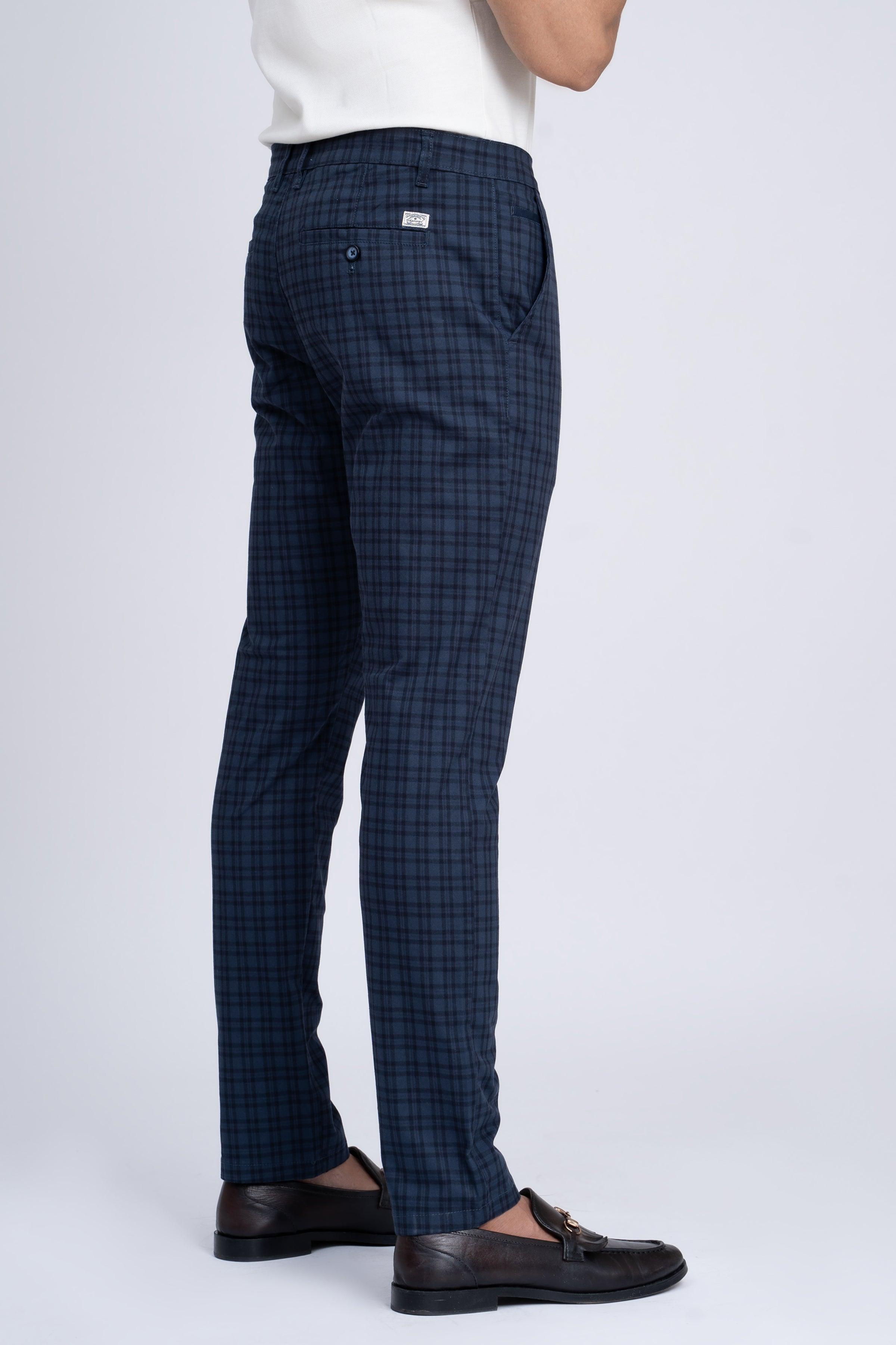 CASUAL PANT CROSS POCKET NAVY BLACK at Charcoal Clothing