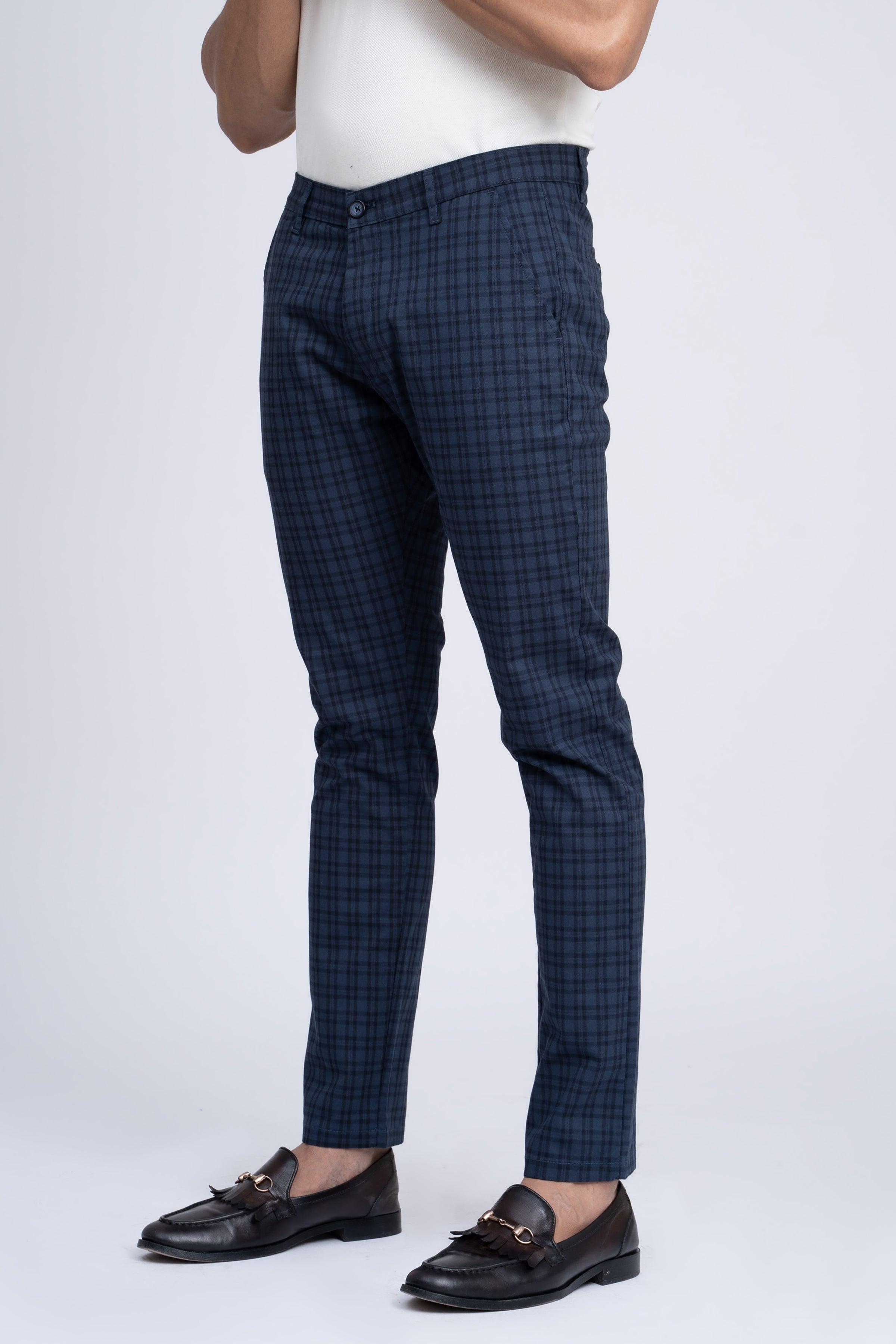 CASUAL PANT CROSS POCKET NAVY BLACK at Charcoal Clothing