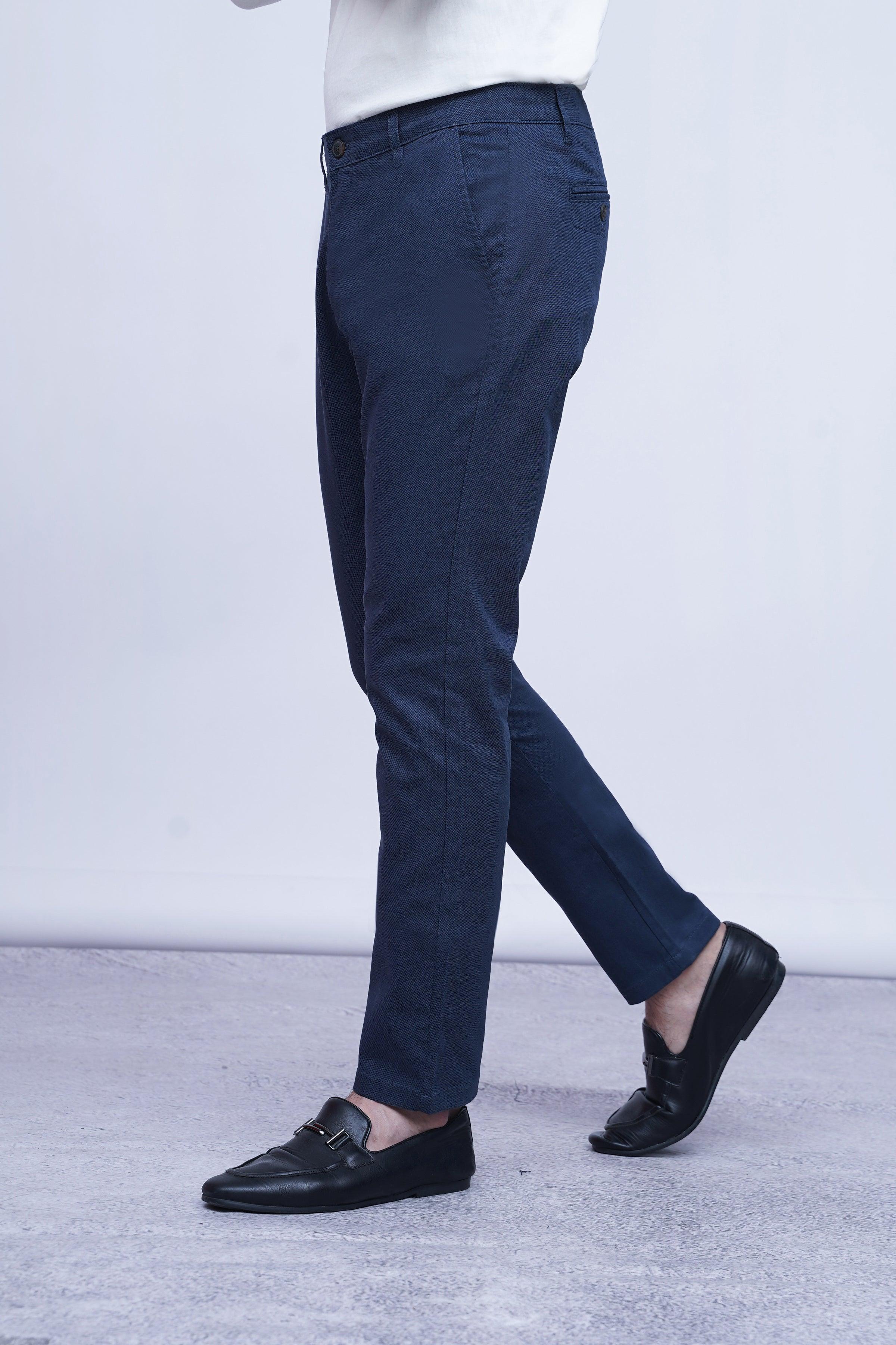 CASUAL PANT CROSS POCKET NAVY at Charcoal Clothing