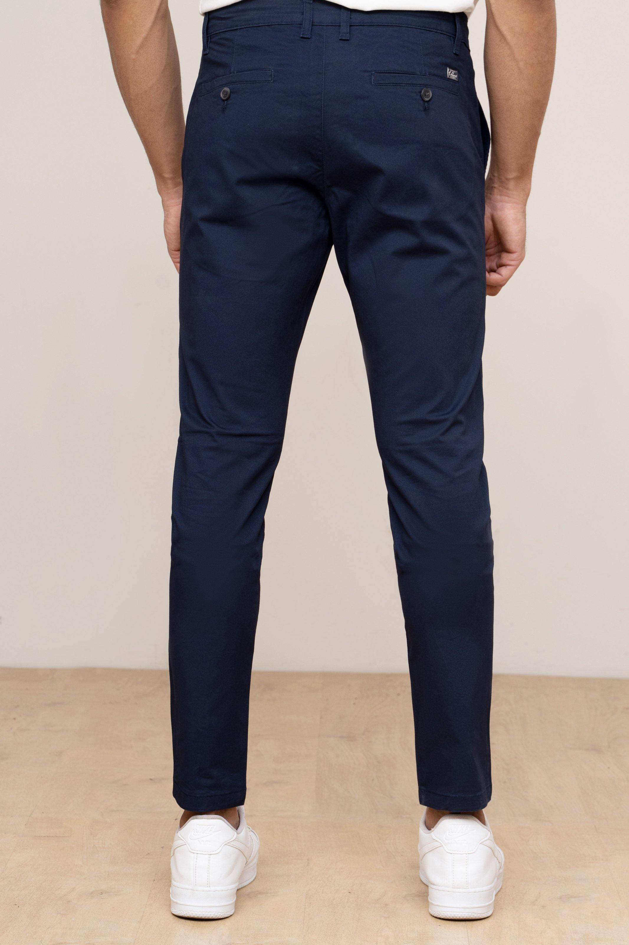 CASUAL PANT CROSS POCKET NAVY at Charcoal Clothing