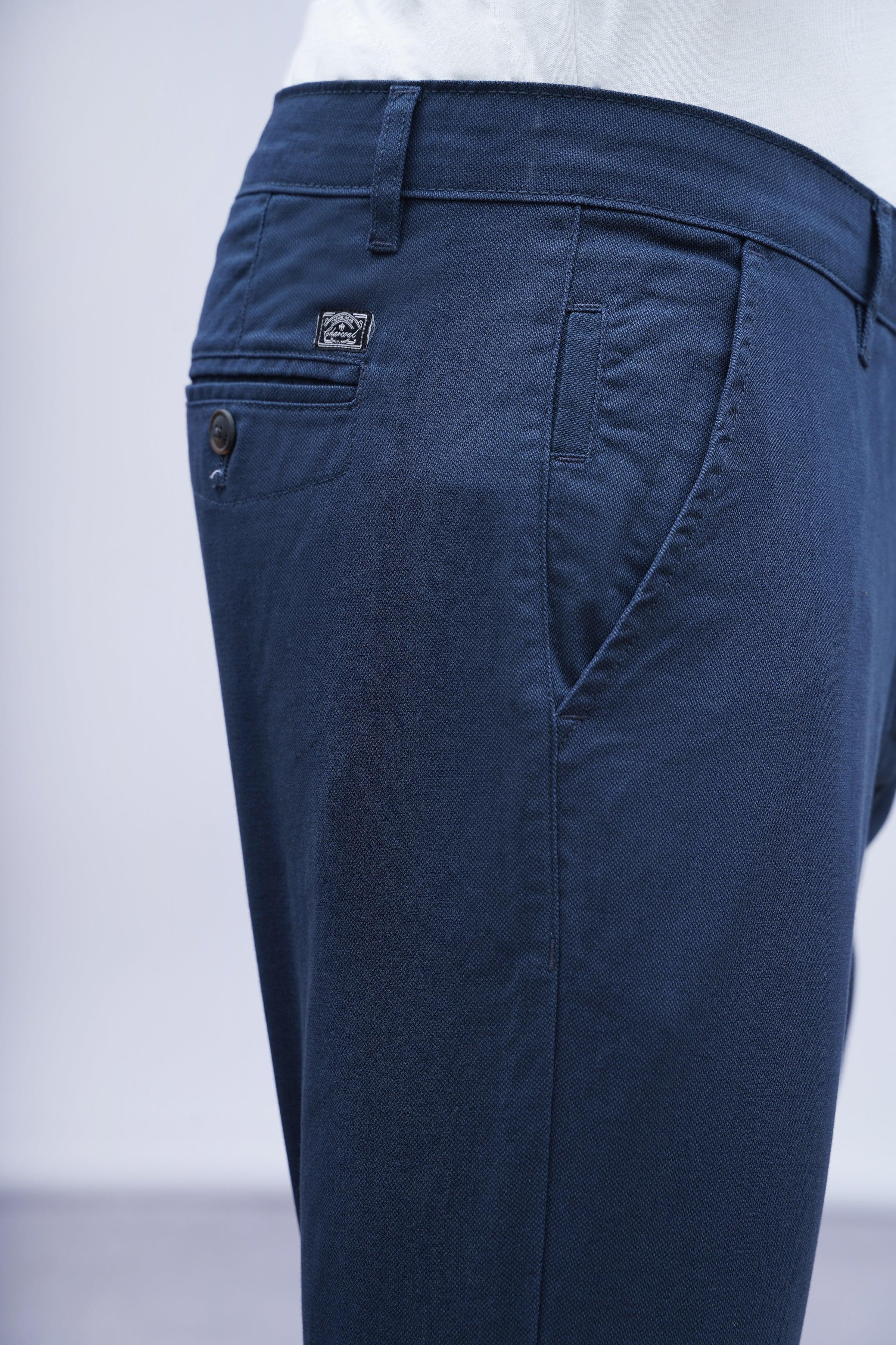 CASUAL PANT CROSS POCKET NAVY at Charcoal Clothing