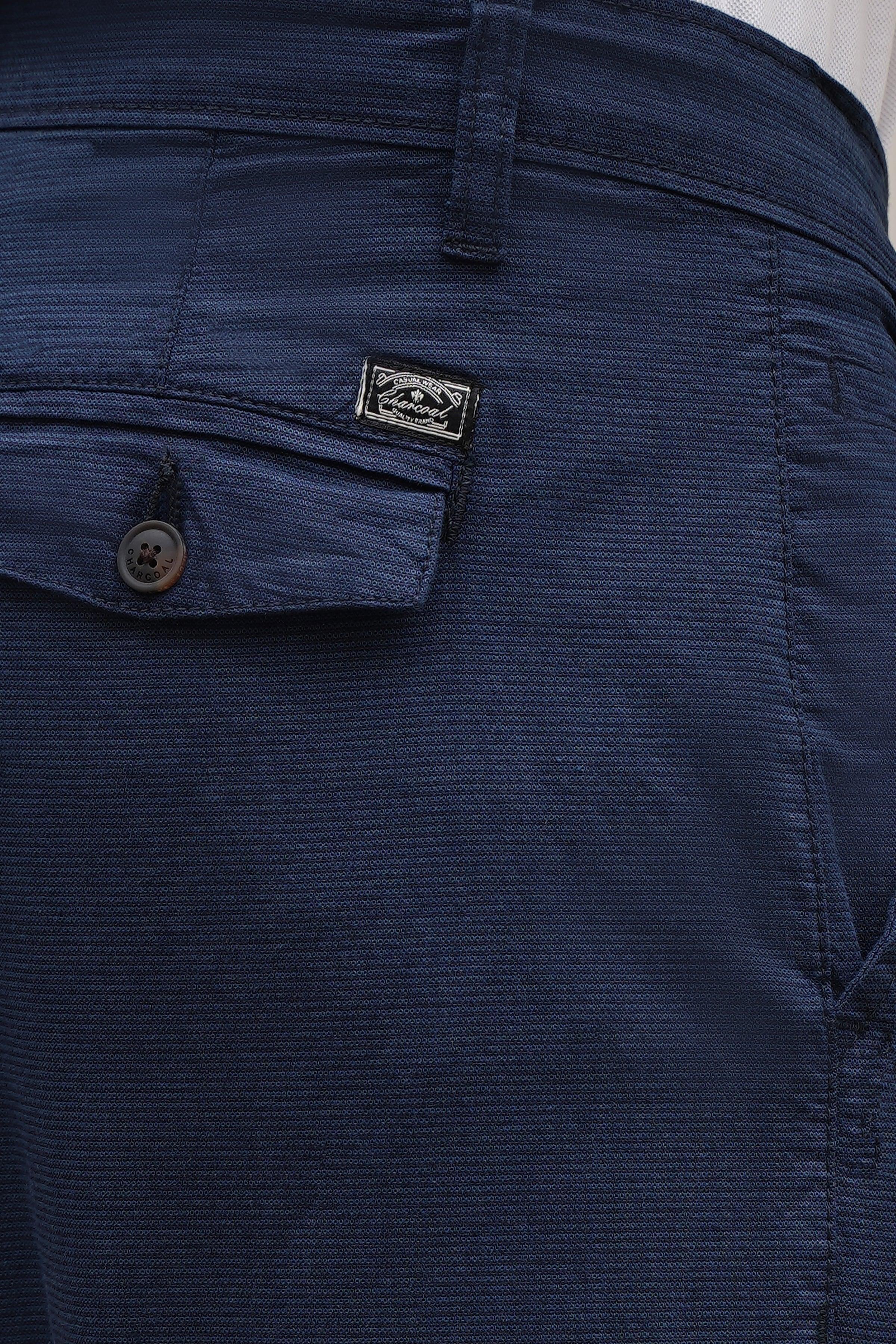 CASUAL PANT CROSS POCKET NAVY at Charcoal Clothing