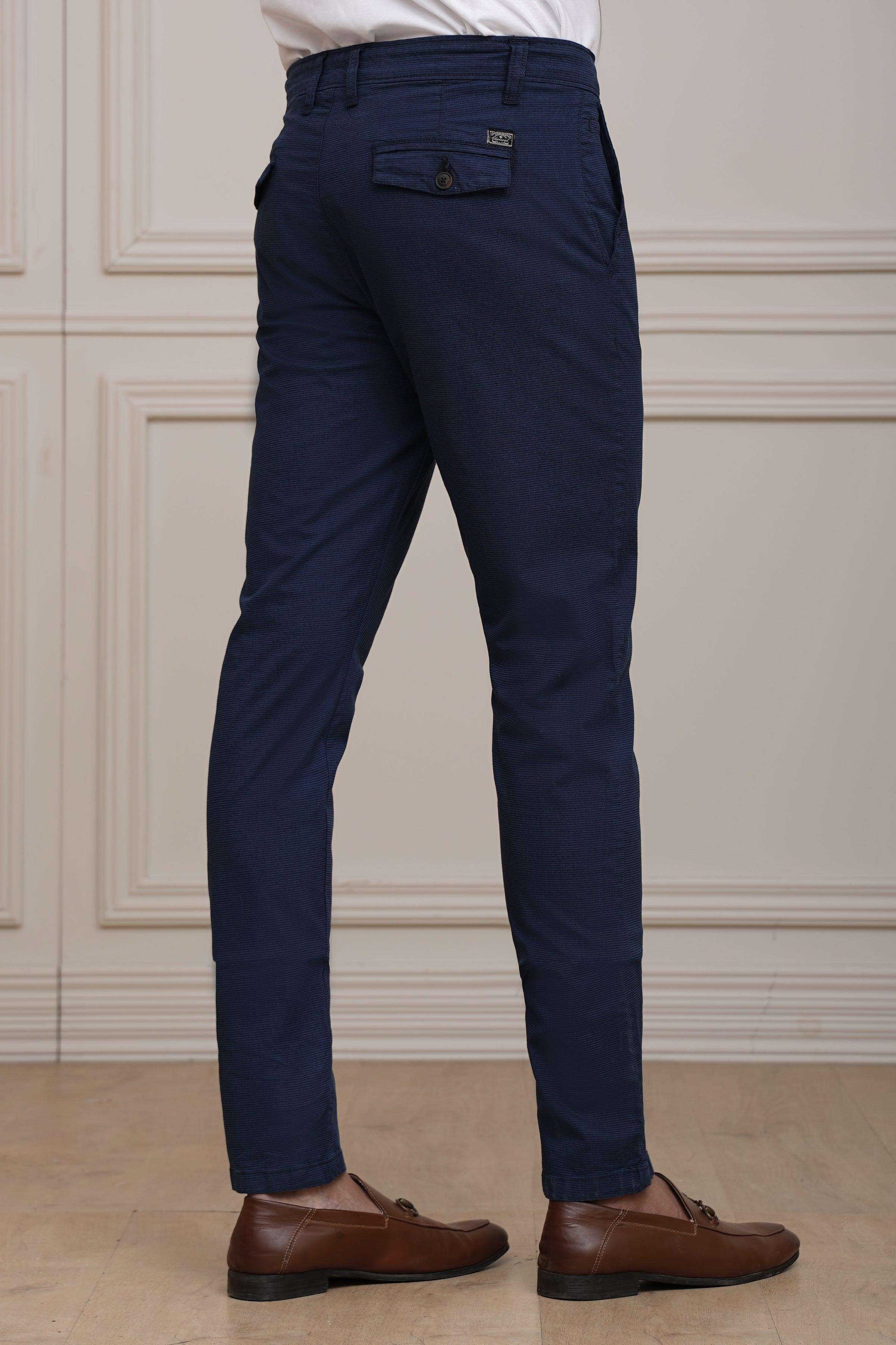 CASUAL PANT CROSS POCKET NAVY at Charcoal Clothing