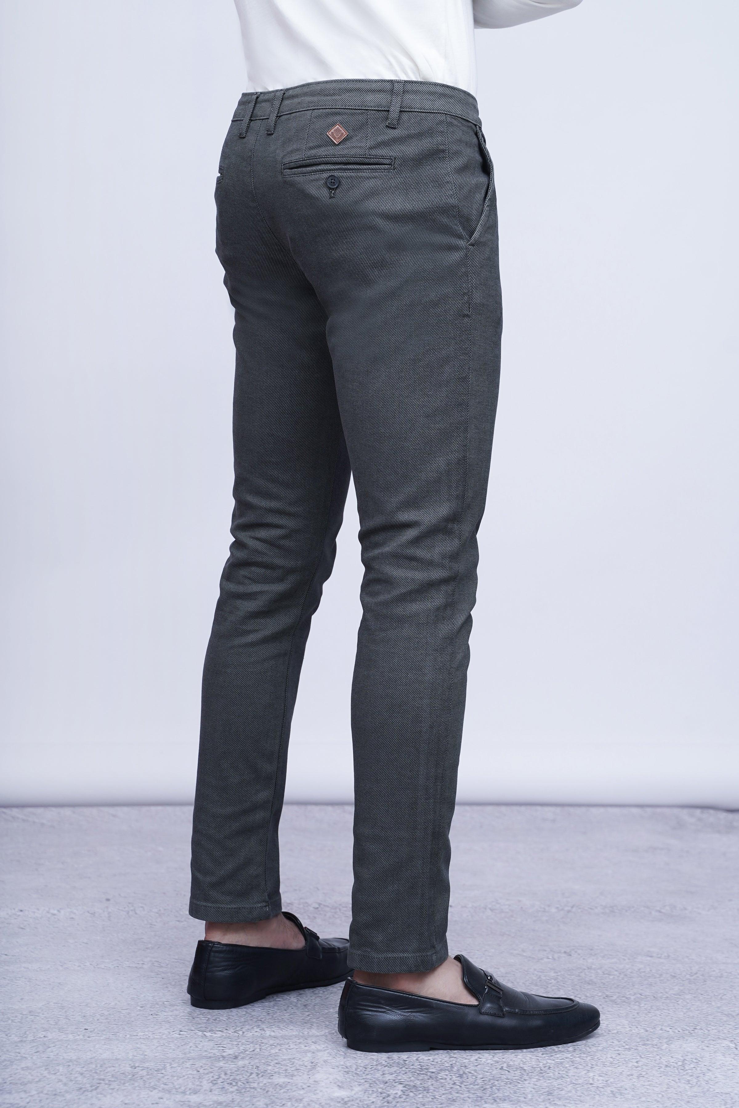 CASUAL PANT CROSS POCKET OLIVE BLACK at Charcoal Clothing