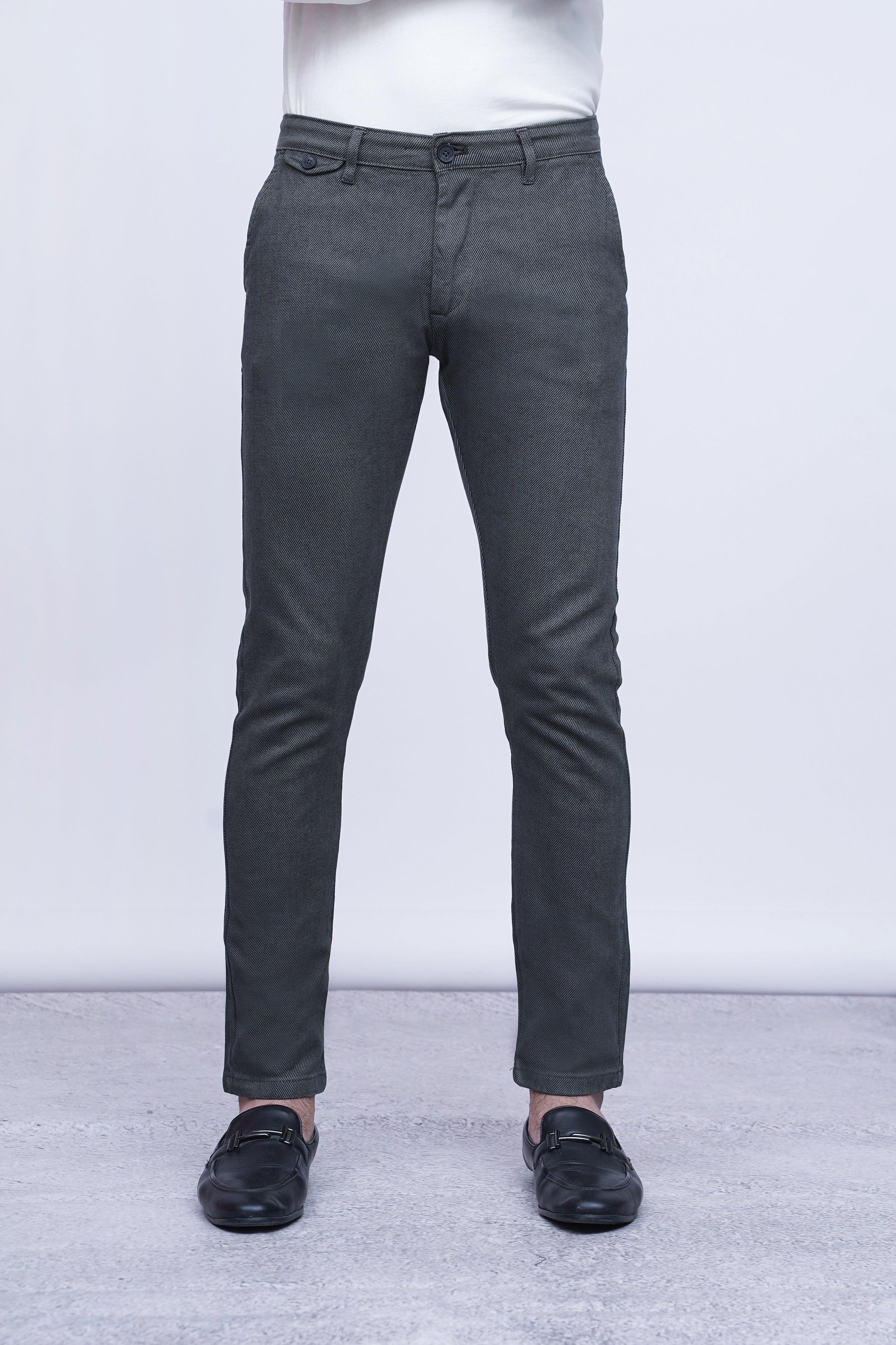CASUAL PANT CROSS POCKET OLIVE BLACK at Charcoal Clothing