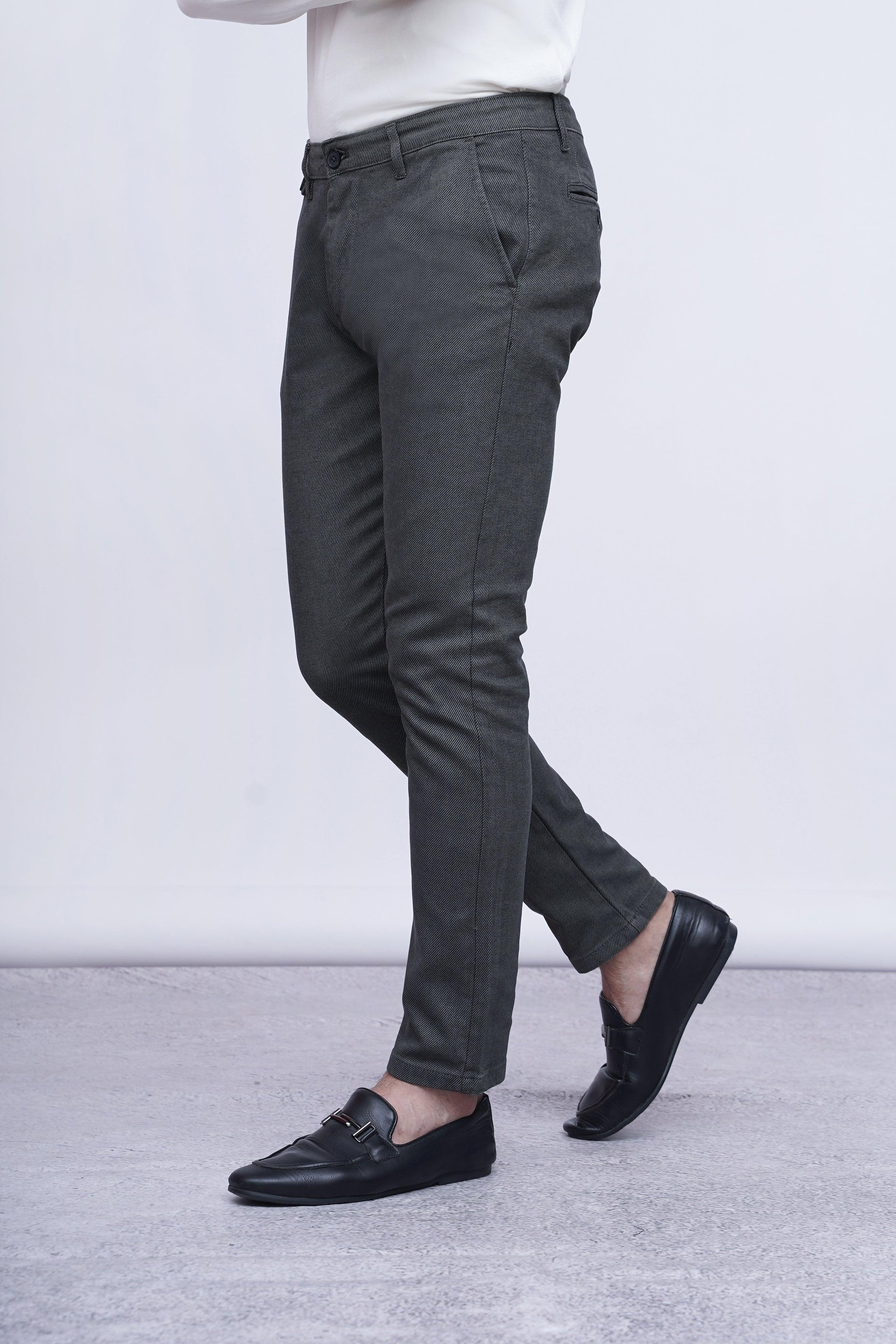CASUAL PANT CROSS POCKET OLIVE BLACK at Charcoal Clothing