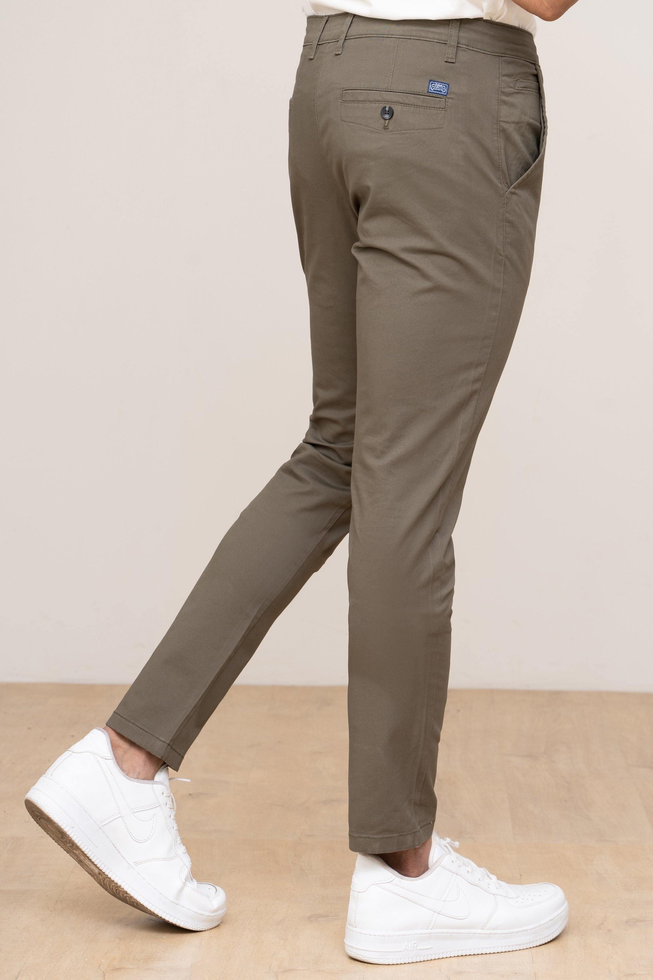 CASUAL PANT CROSS POCKET OLIVE at Charcoal Clothing