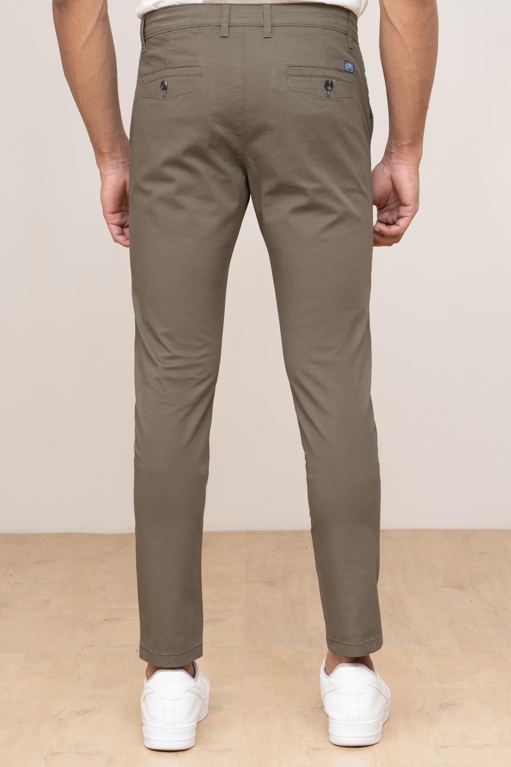 CASUAL PANT CROSS POCKET OLIVE at Charcoal Clothing