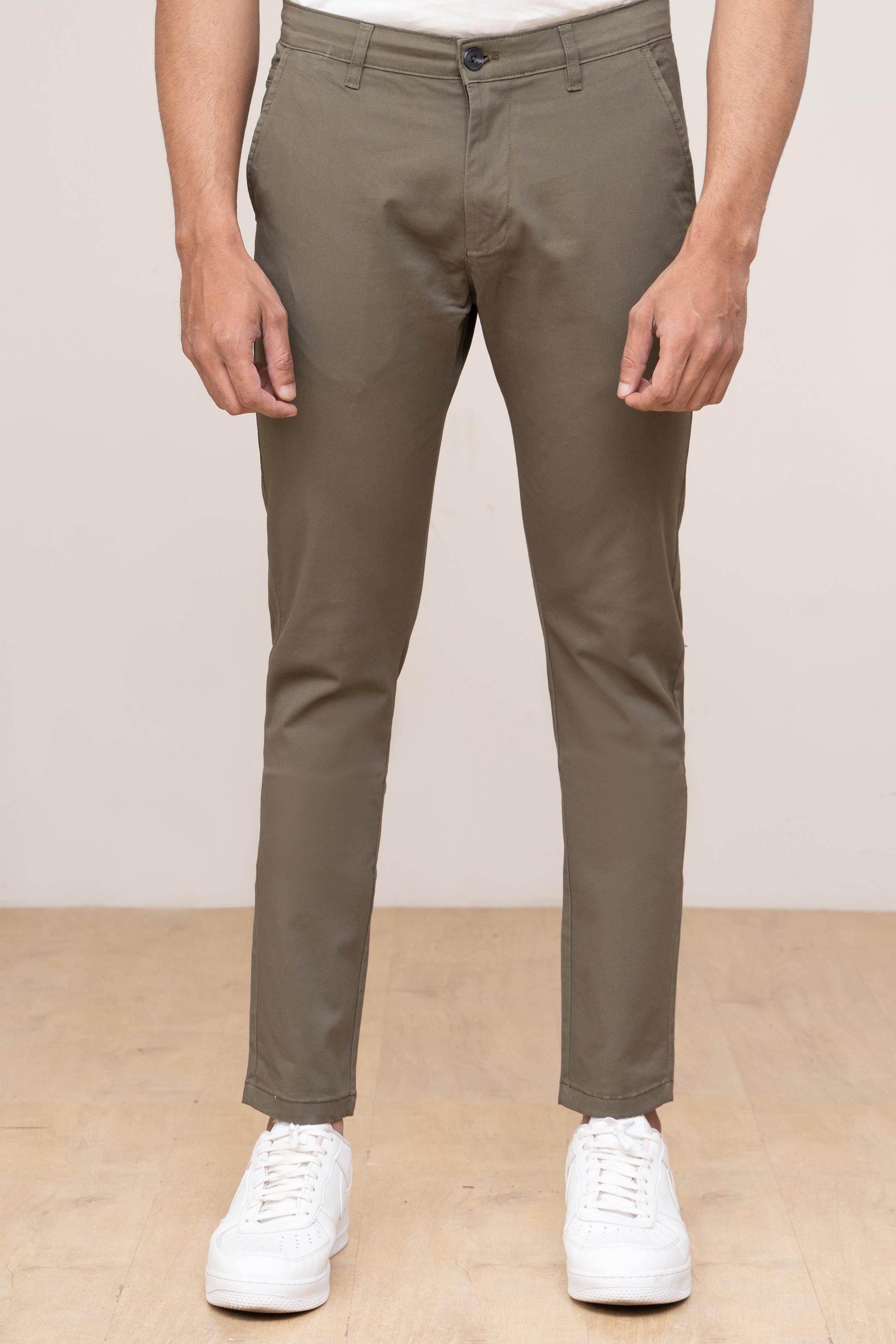 CASUAL PANT CROSS POCKET OLIVE at Charcoal Clothing