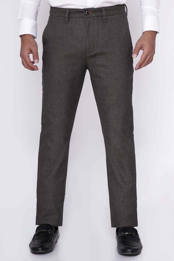 CASUAL PANT CROSS POCKET SLIM FIT GREY BLACK at Charcoal Clothing