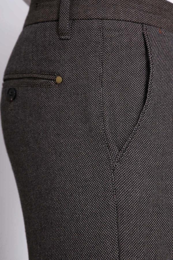 CASUAL PANT CROSS POCKET SLIM FIT GREY BLACK at Charcoal Clothing