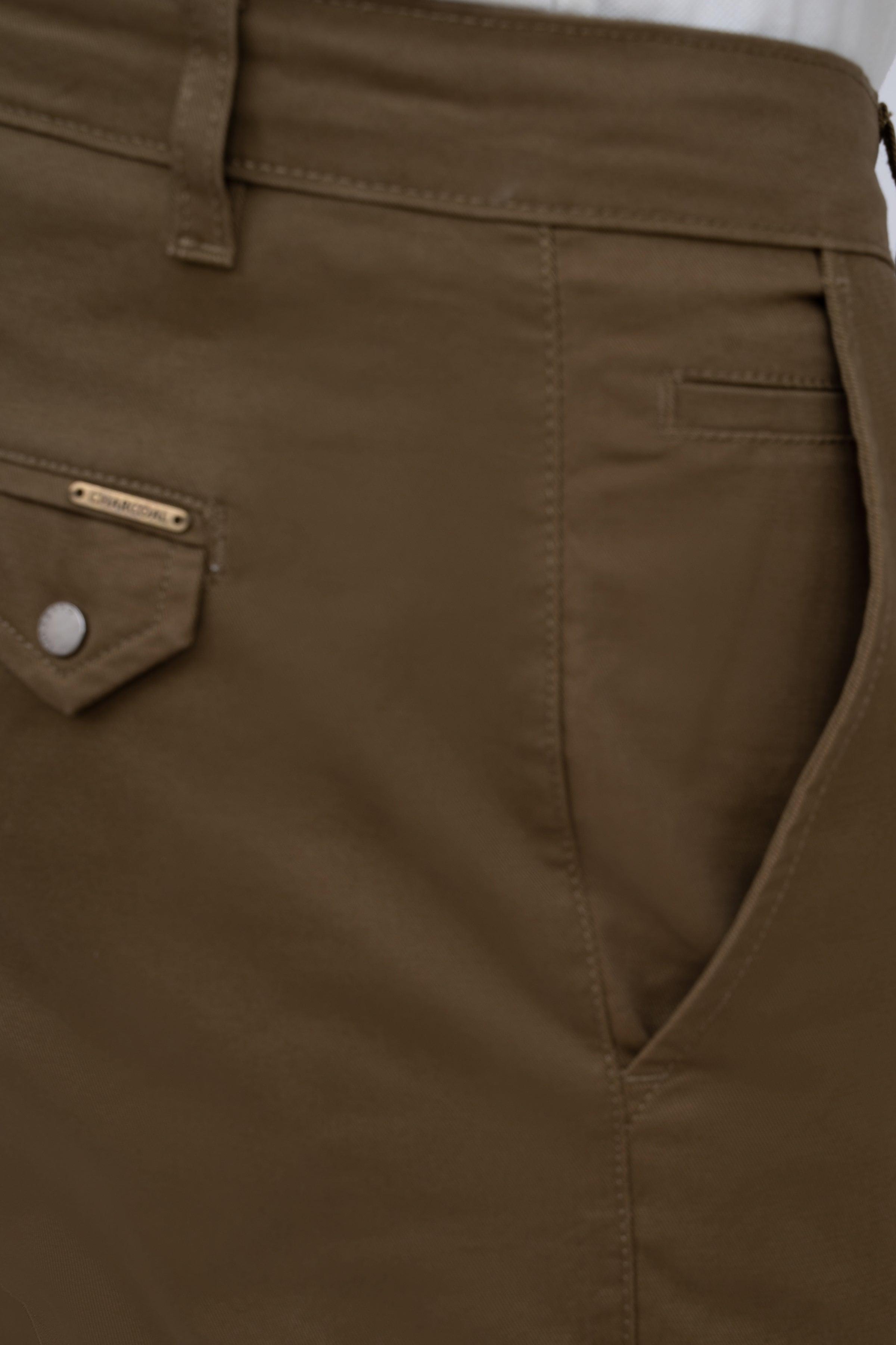 CASUAL PANT CROSS POCKET WITH FLAP DARK KHAKI at Charcoal Clothing