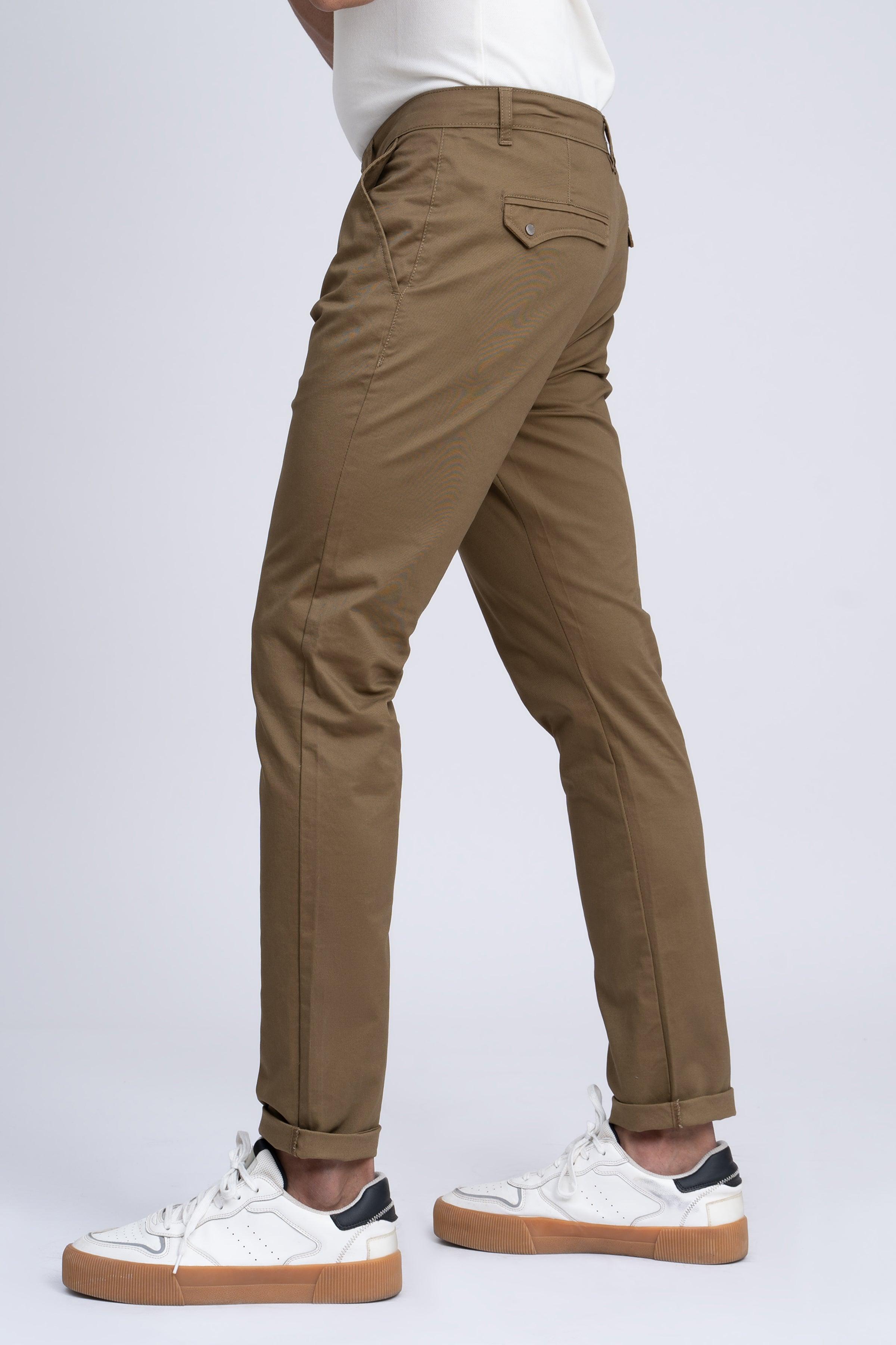 CASUAL PANT CROSS POCKET WITH FLAP DARK KHAKI at Charcoal Clothing
