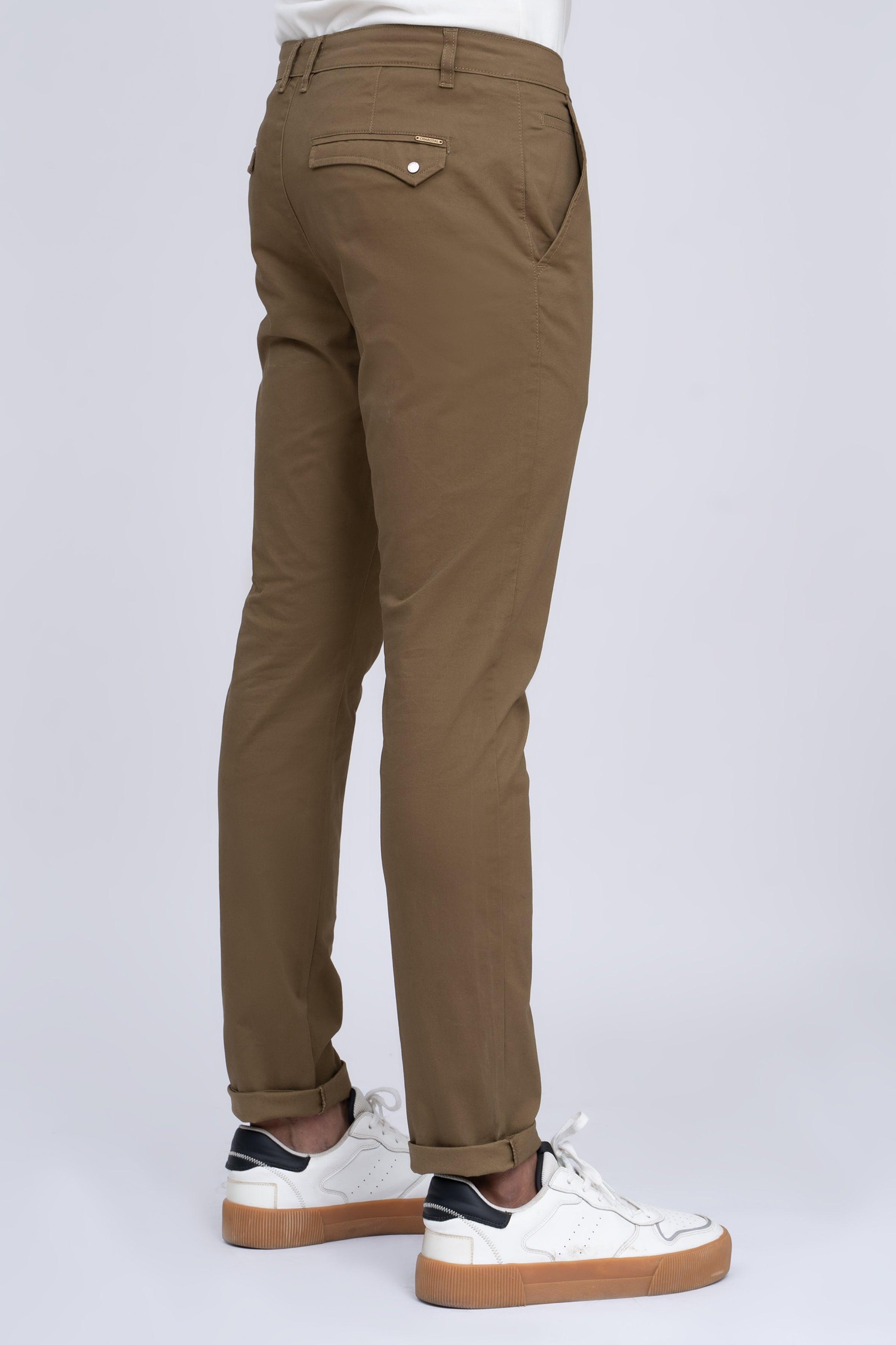 CASUAL PANT CROSS POCKET WITH FLAP DARK KHAKI at Charcoal Clothing