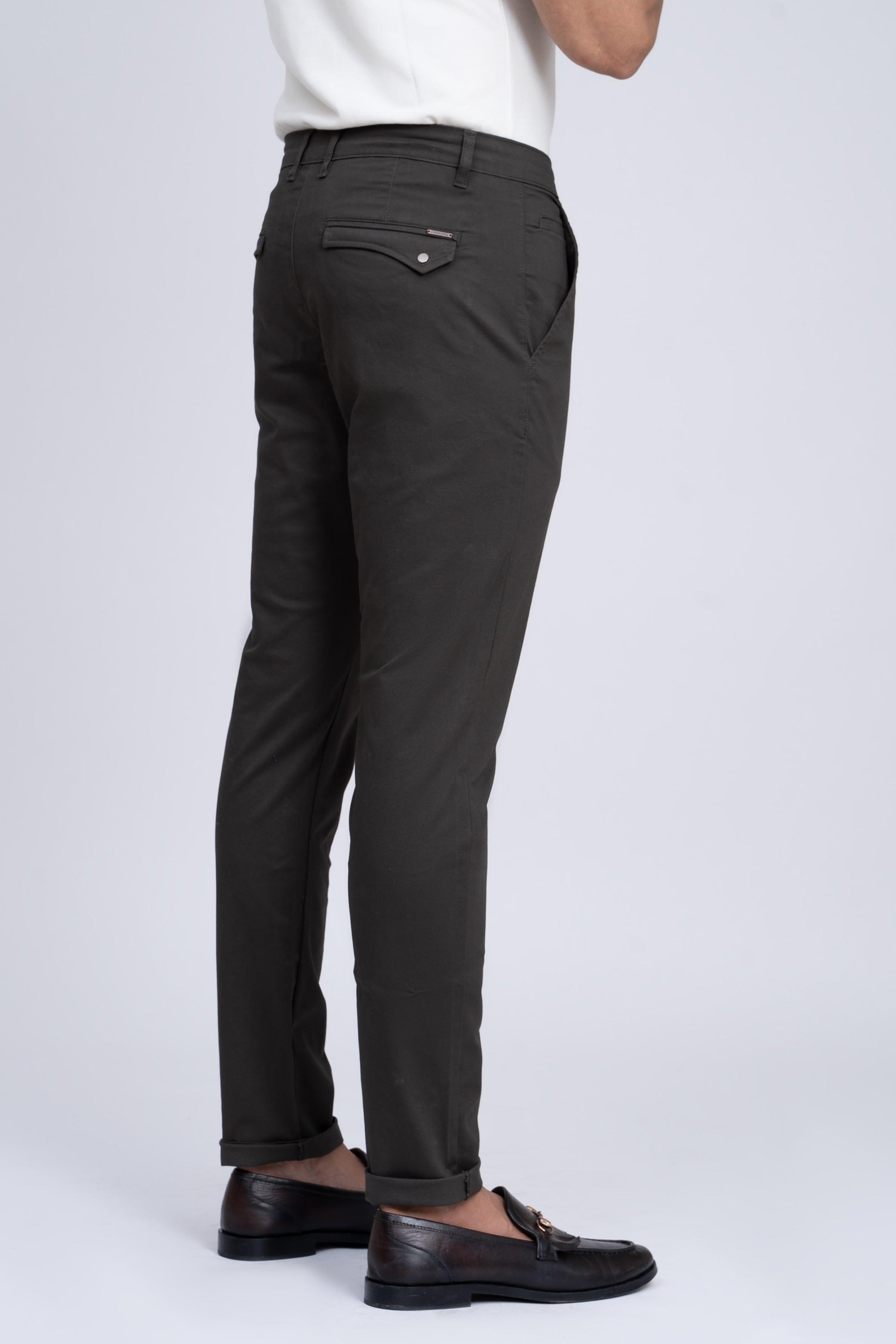 CASUAL PANT CROSS POCKET WITH FLAP DARK OLIVE at Charcoal Clothing