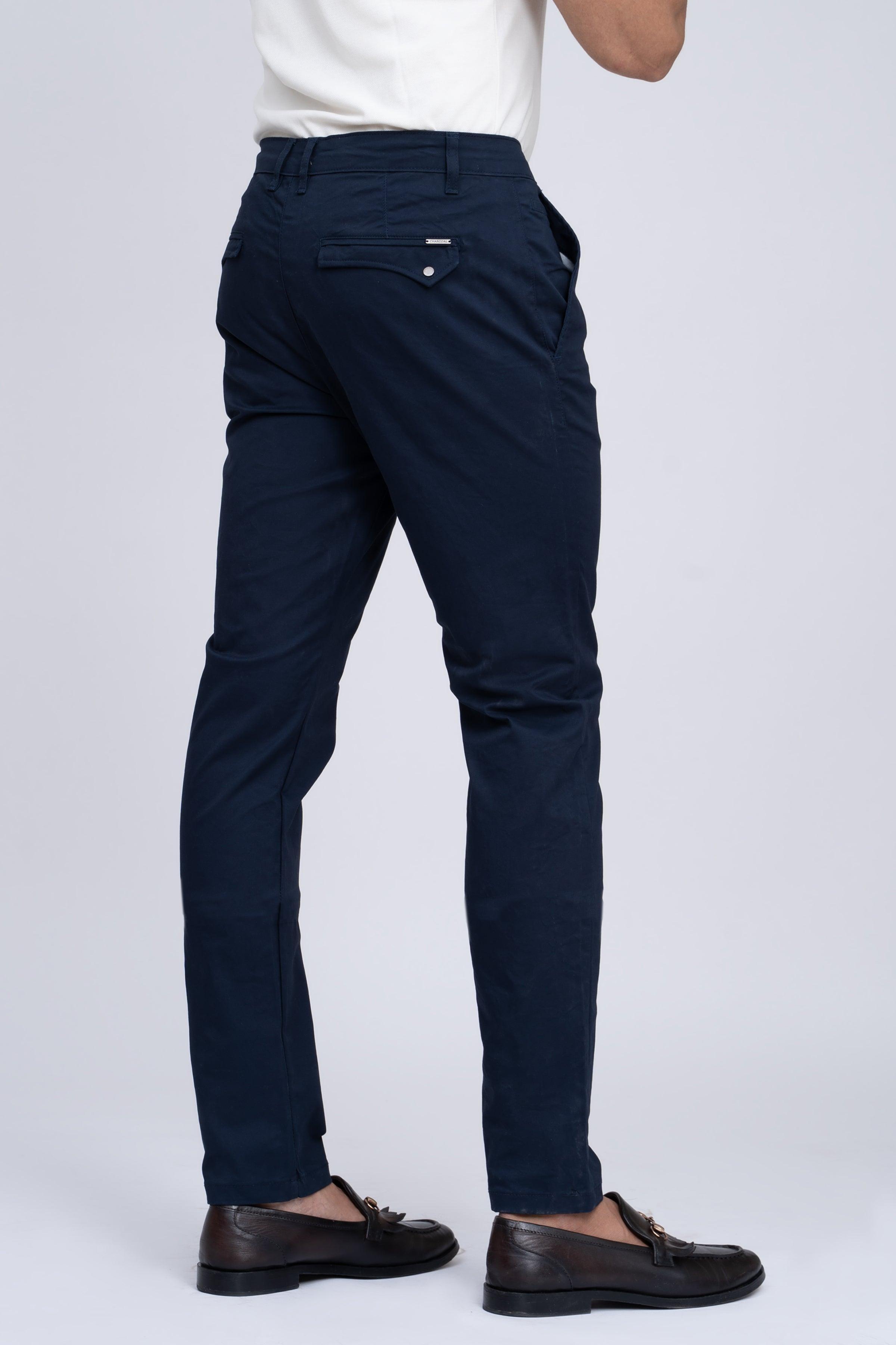 CASUAL PANT CROSS POCKET WITH FLAP NAVY at Charcoal Clothing