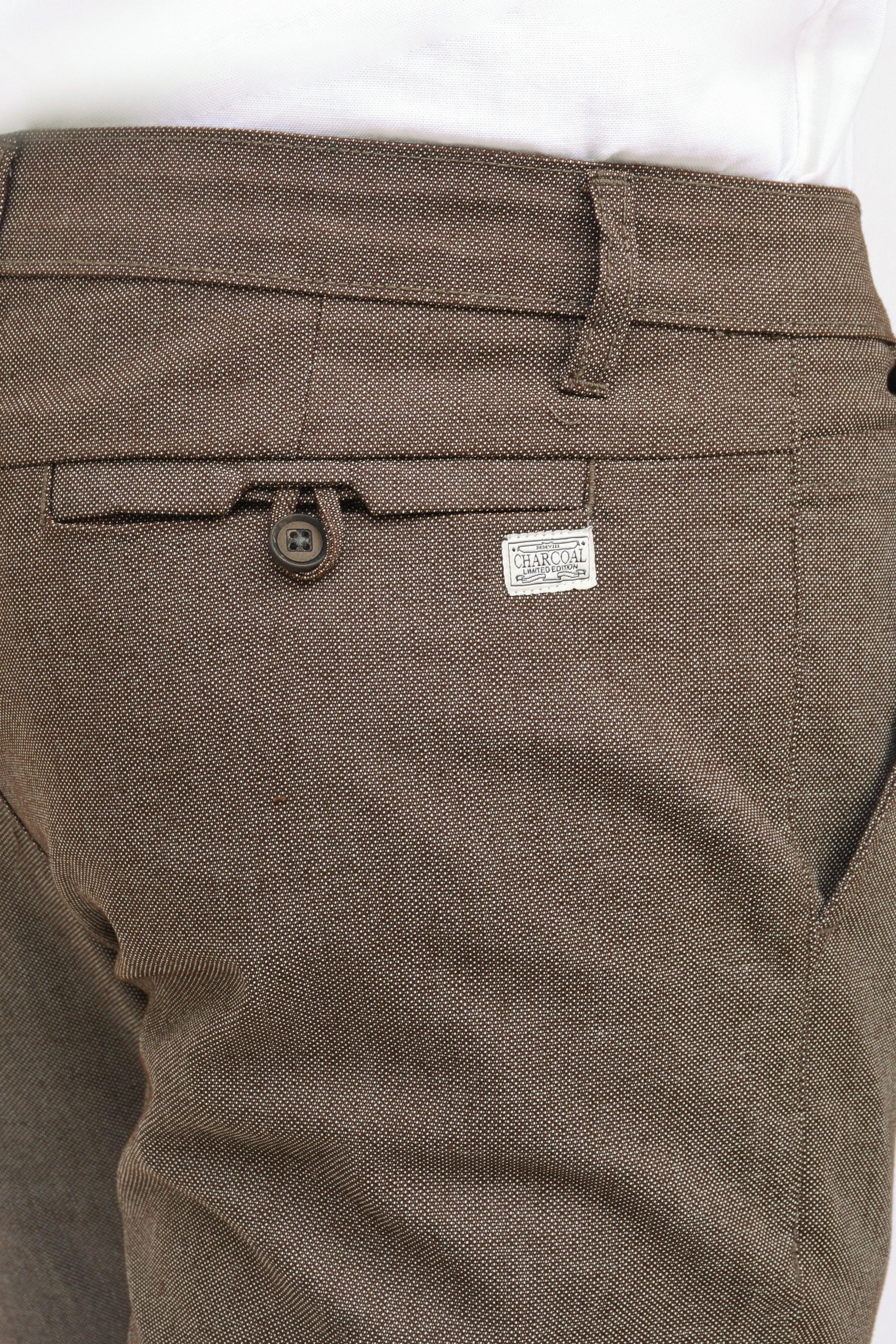 CASUAL PANT DARK BROWN at Charcoal Clothing