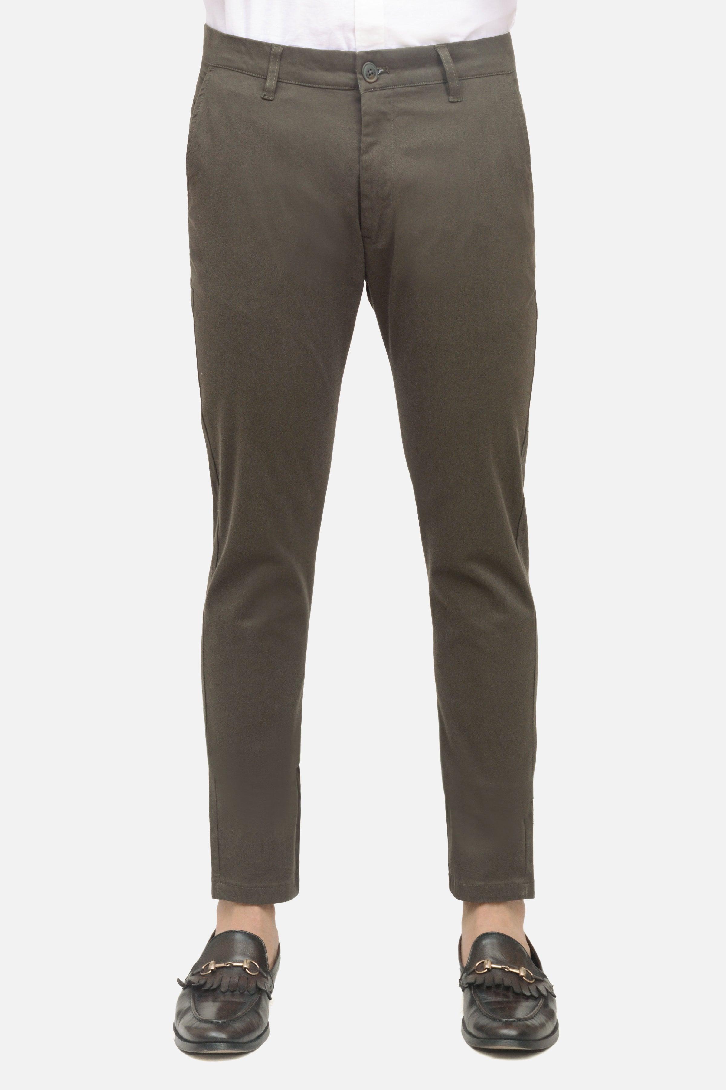 CASUAL PANT DARK OLIVE at Charcoal Clothing