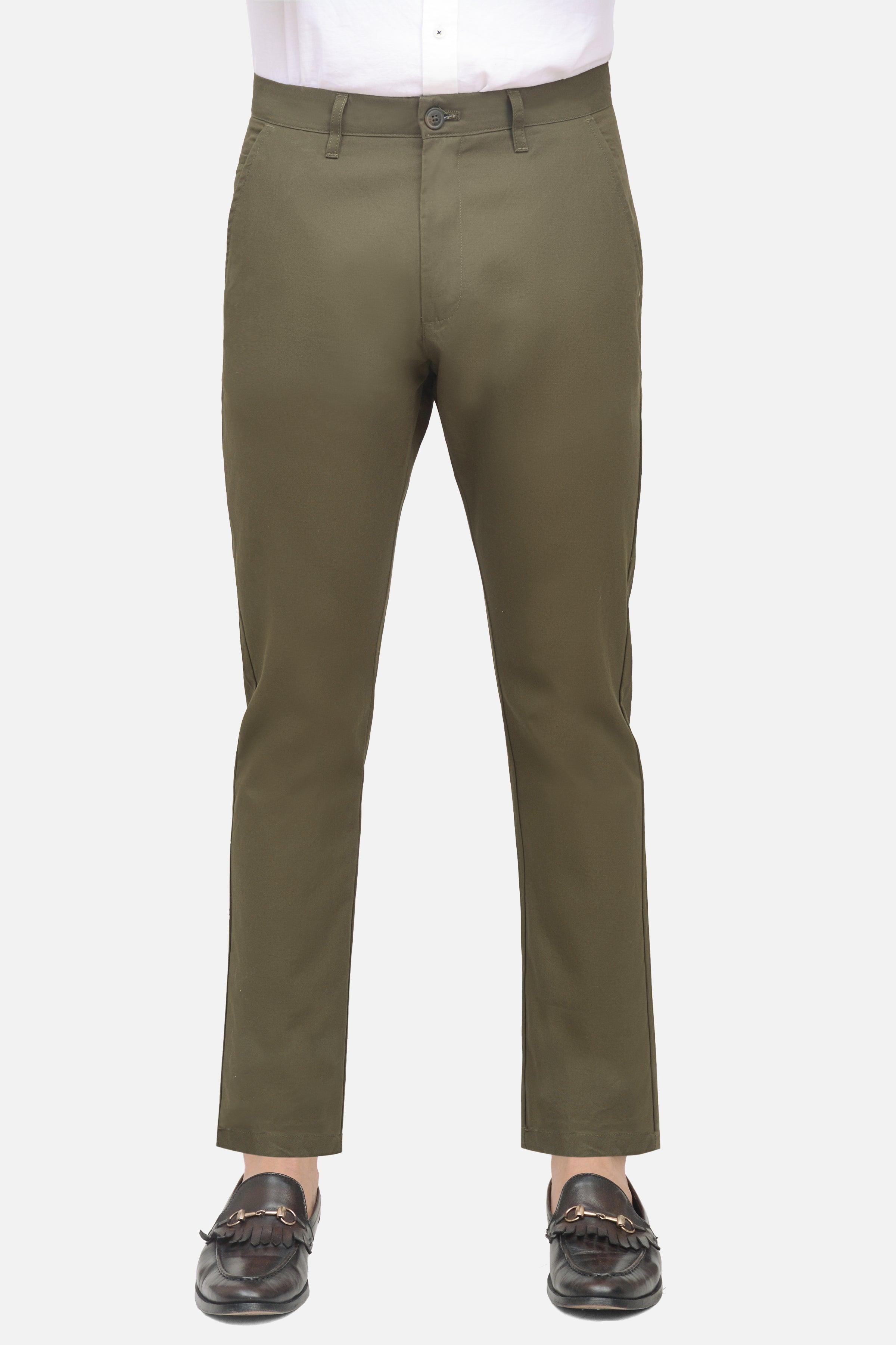 CASUAL PANT DARK OLIVE at Charcoal Clothing