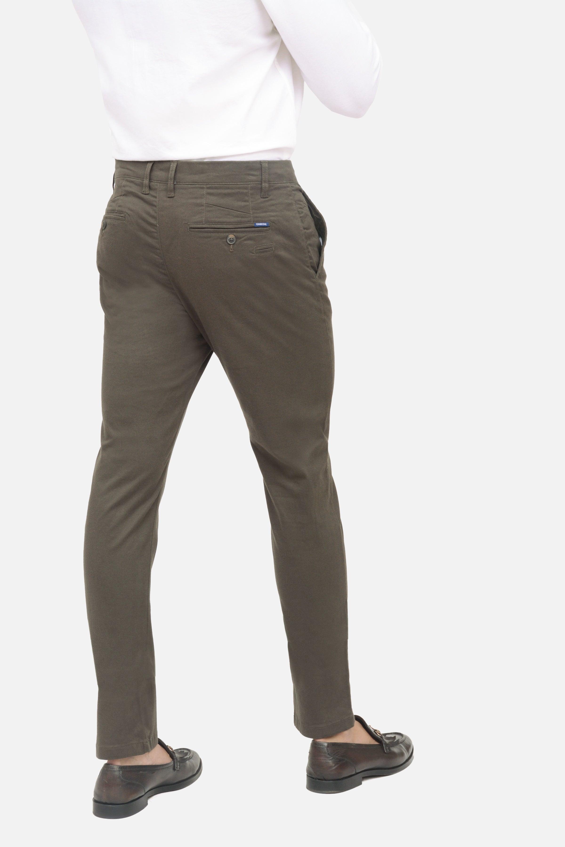 CASUAL PANT DARK OLIVE at Charcoal Clothing