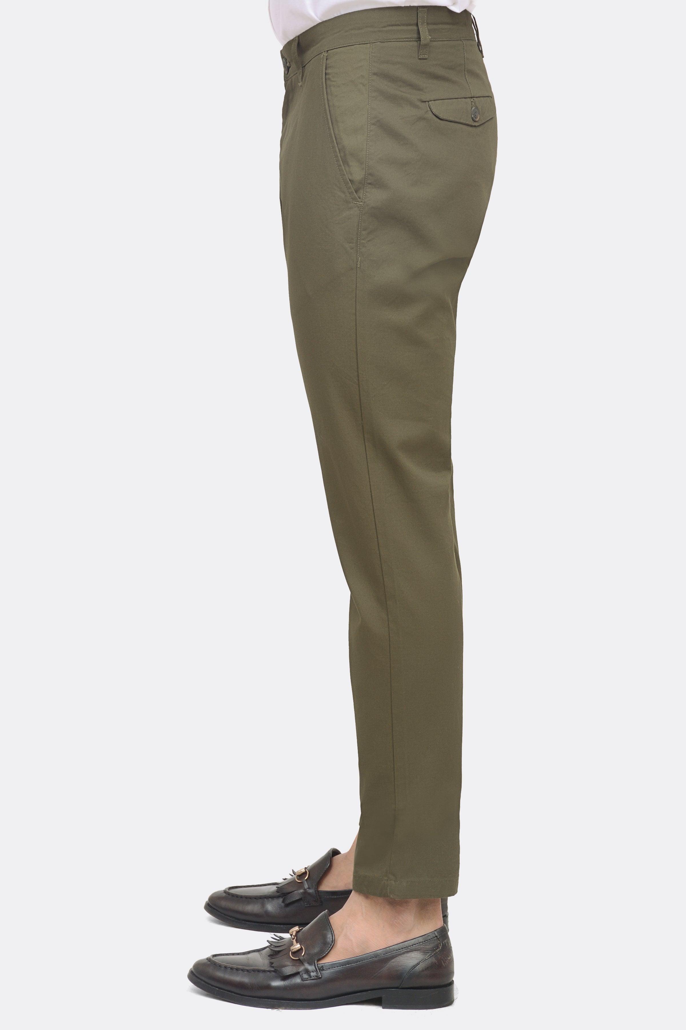 CASUAL PANT DARK OLIVE at Charcoal Clothing