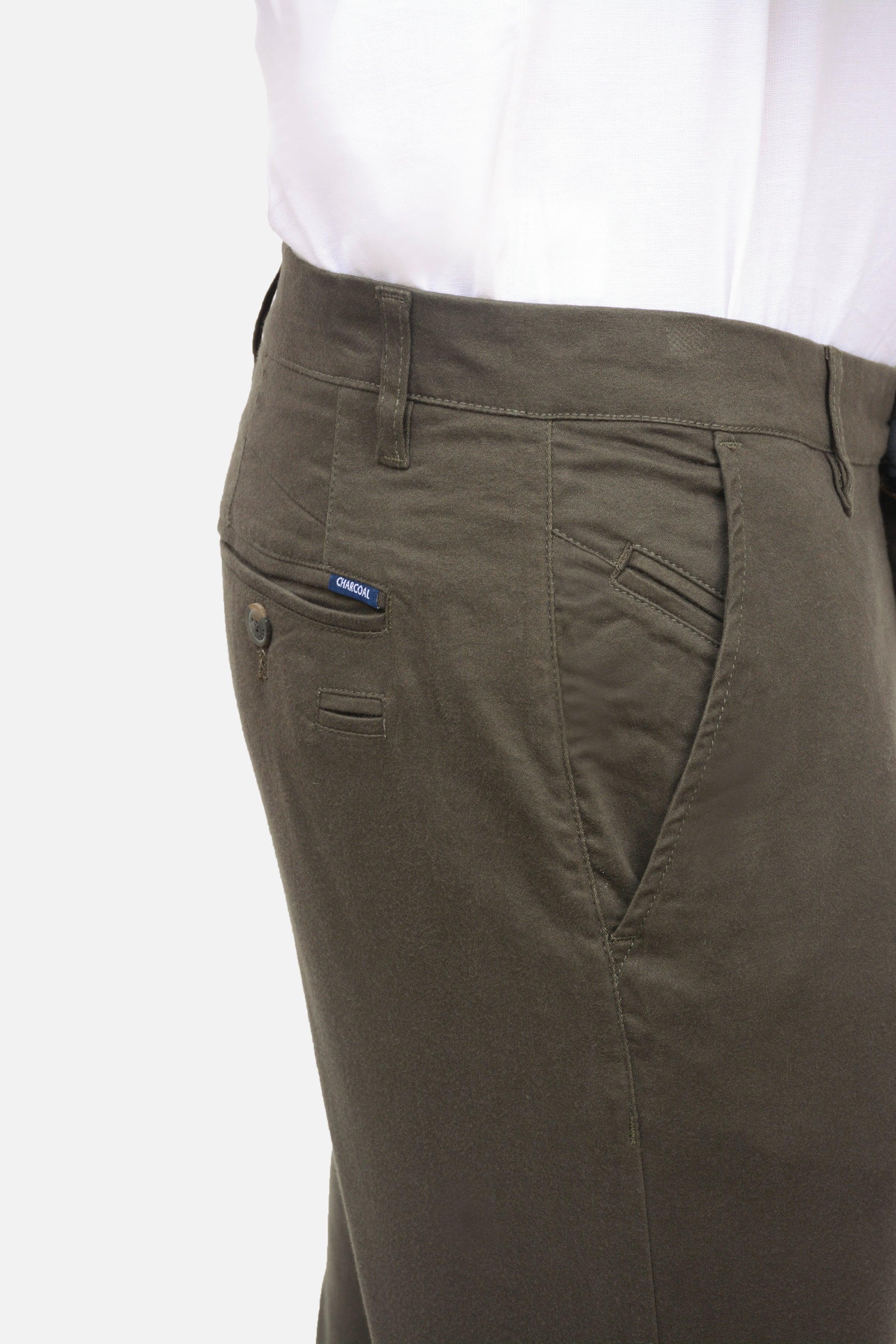 CASUAL PANT DARK OLIVE at Charcoal Clothing