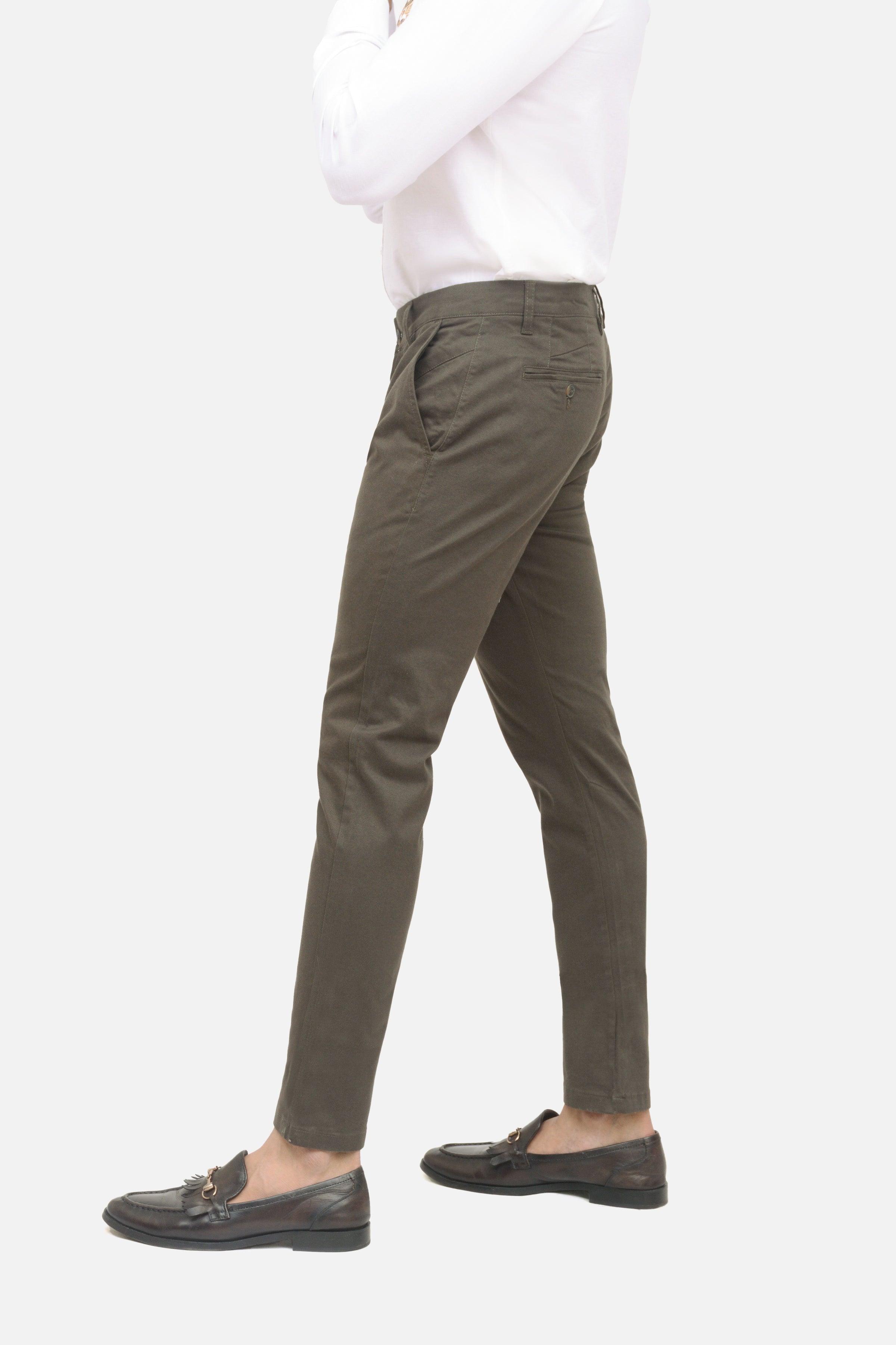 CASUAL PANT DARK OLIVE at Charcoal Clothing