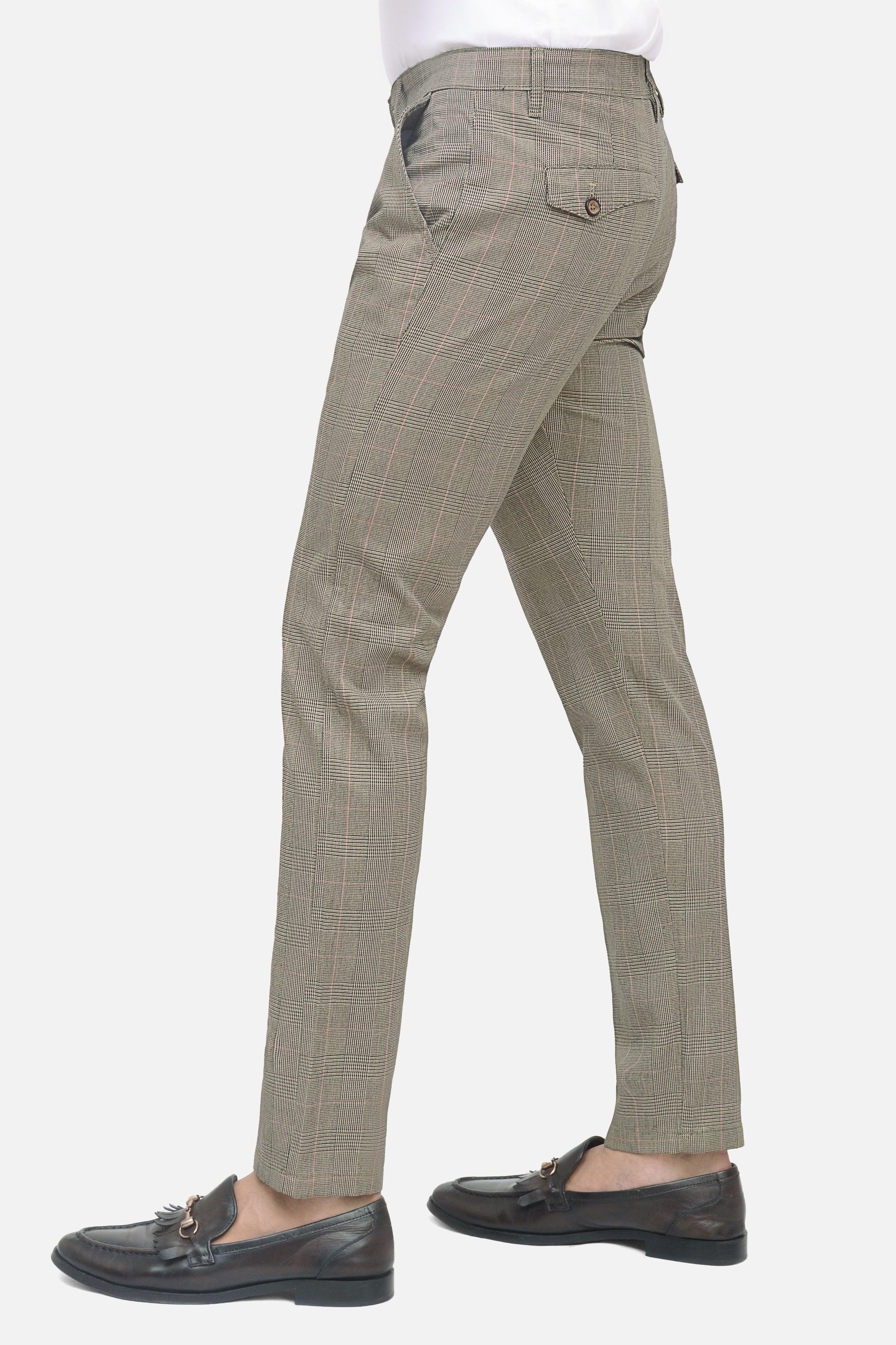 CASUAL PANT KHAKI BLACK at Charcoal Clothing