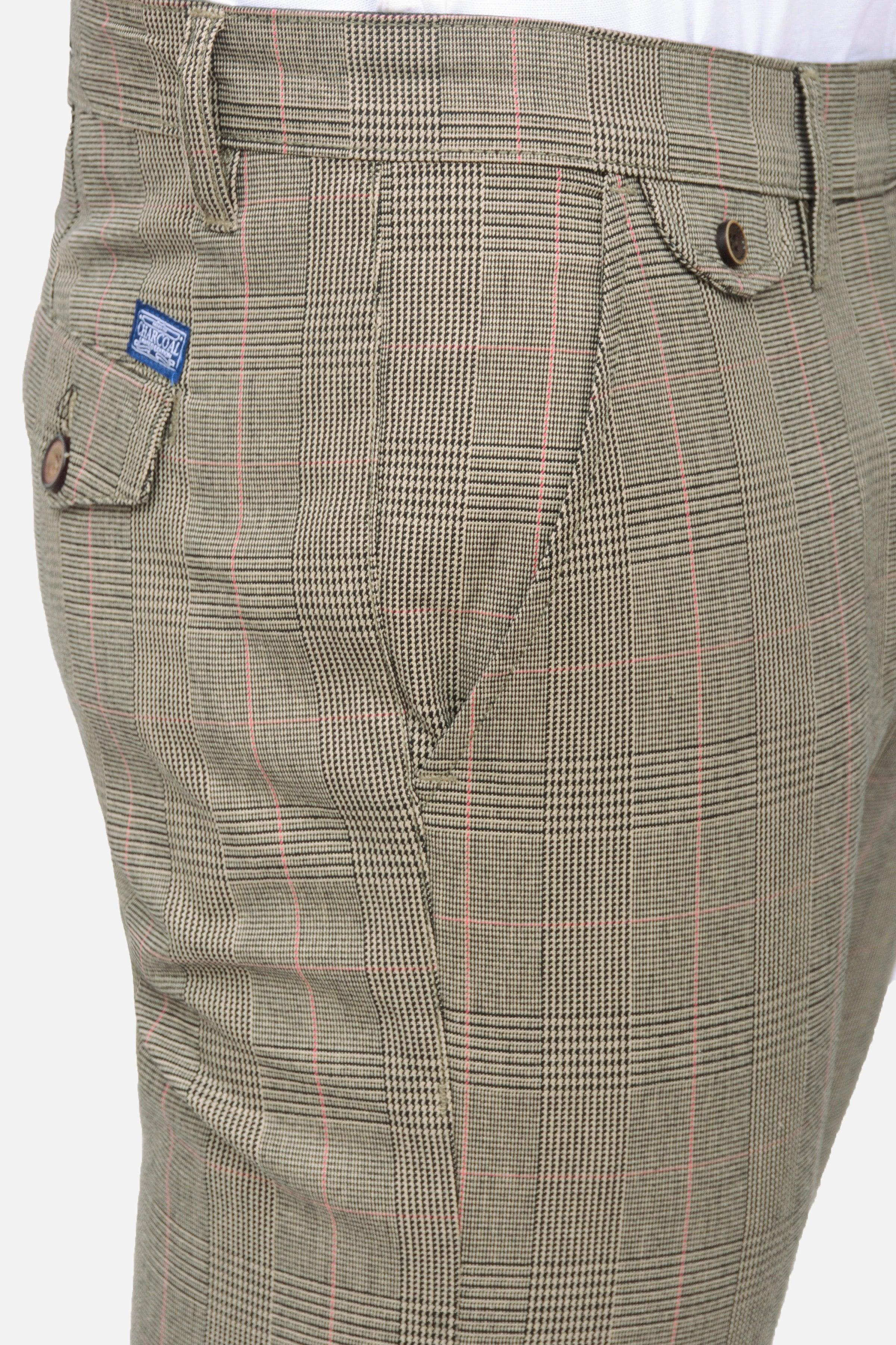 CASUAL PANT KHAKI BLACK at Charcoal Clothing