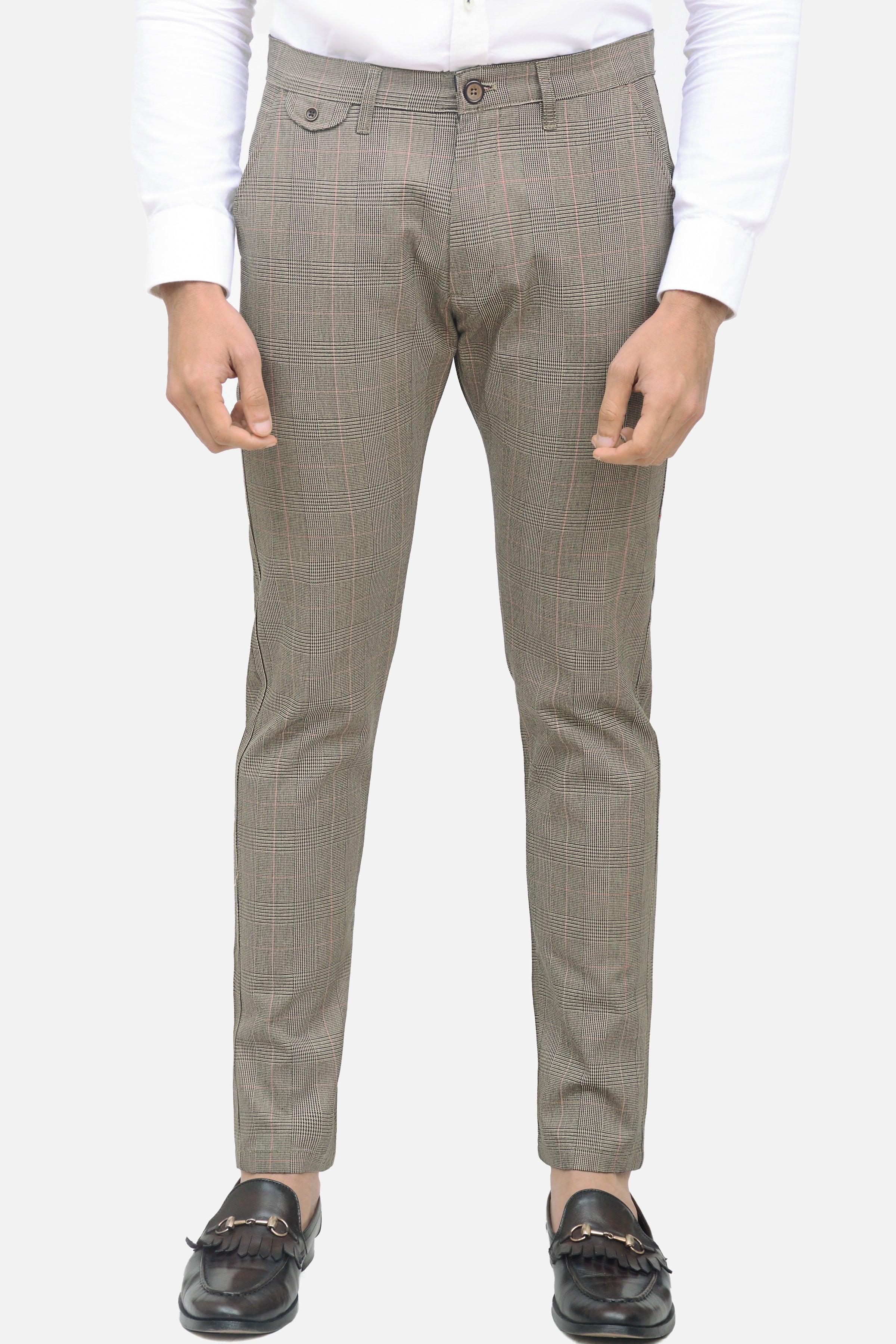 CASUAL PANT KHAKI BLACK at Charcoal Clothing