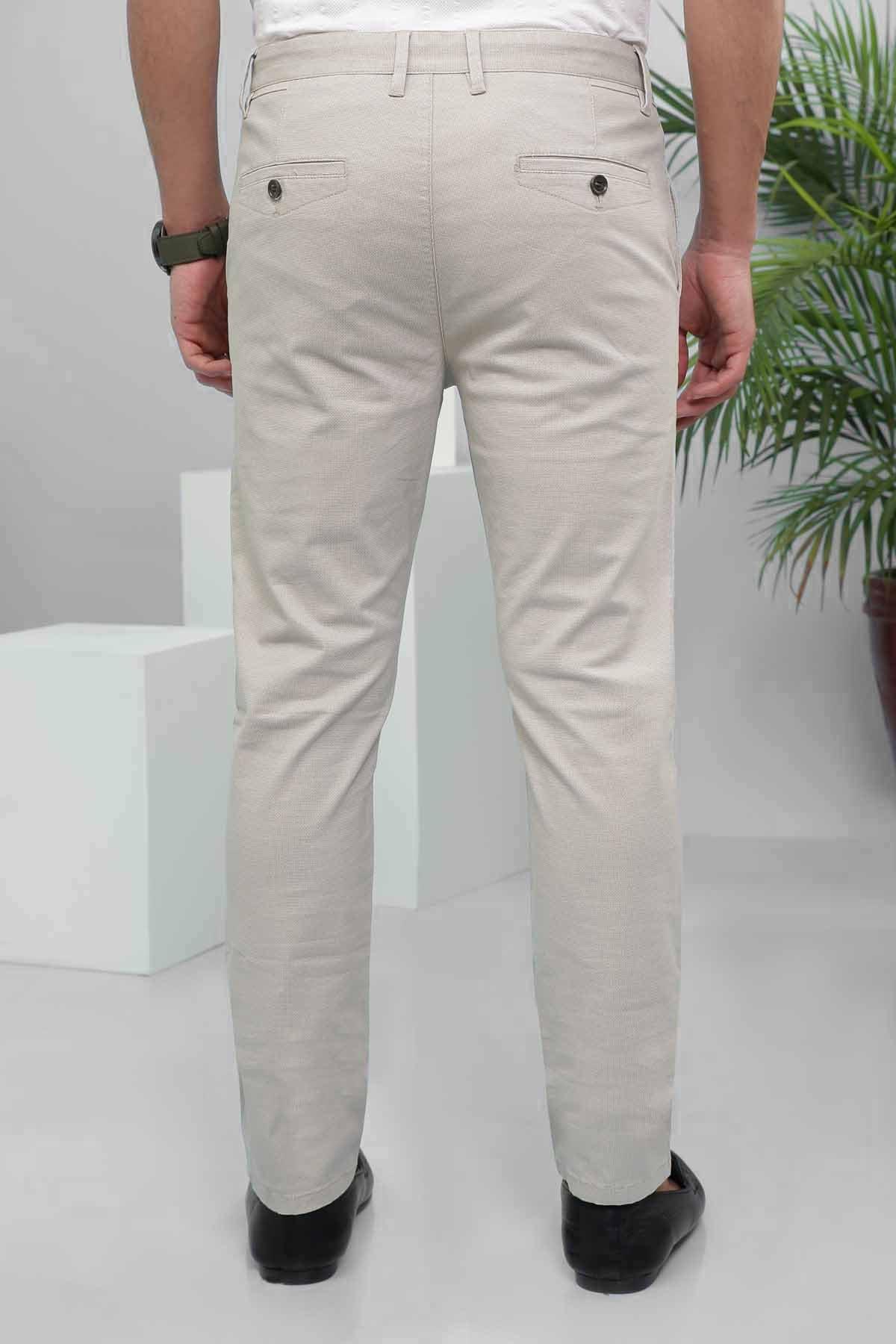 CASUAL PANT SLIM FIT BEIGE at Charcoal Clothing